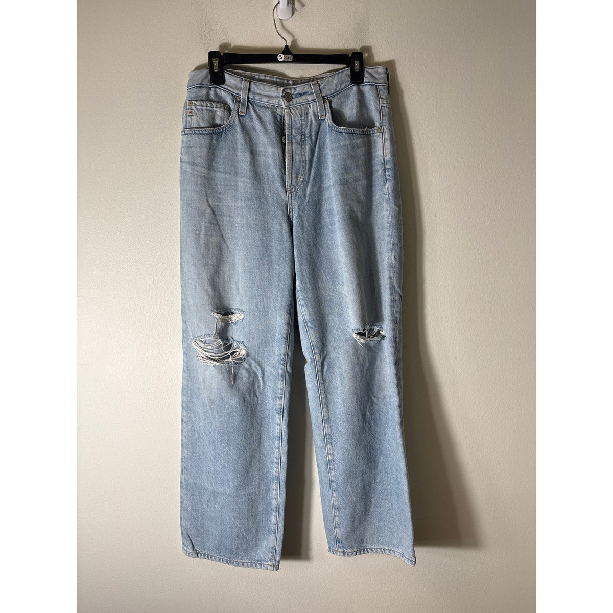 AG Light Wash Knoxx High Rise The Baggy Boyfriend Blue Jean Sz 28