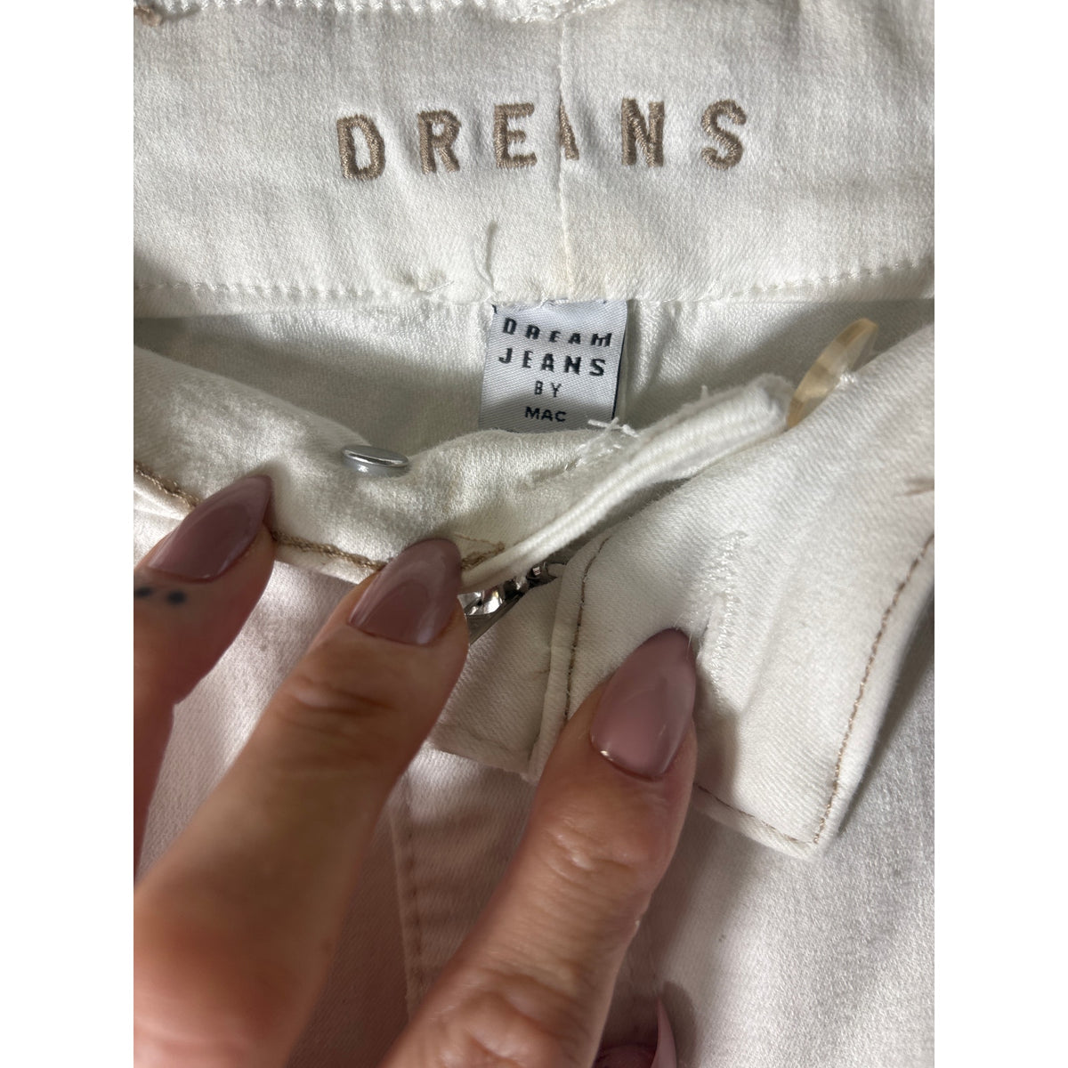 Dreans Dream Jeans White Straight Leg Denim Sz 2