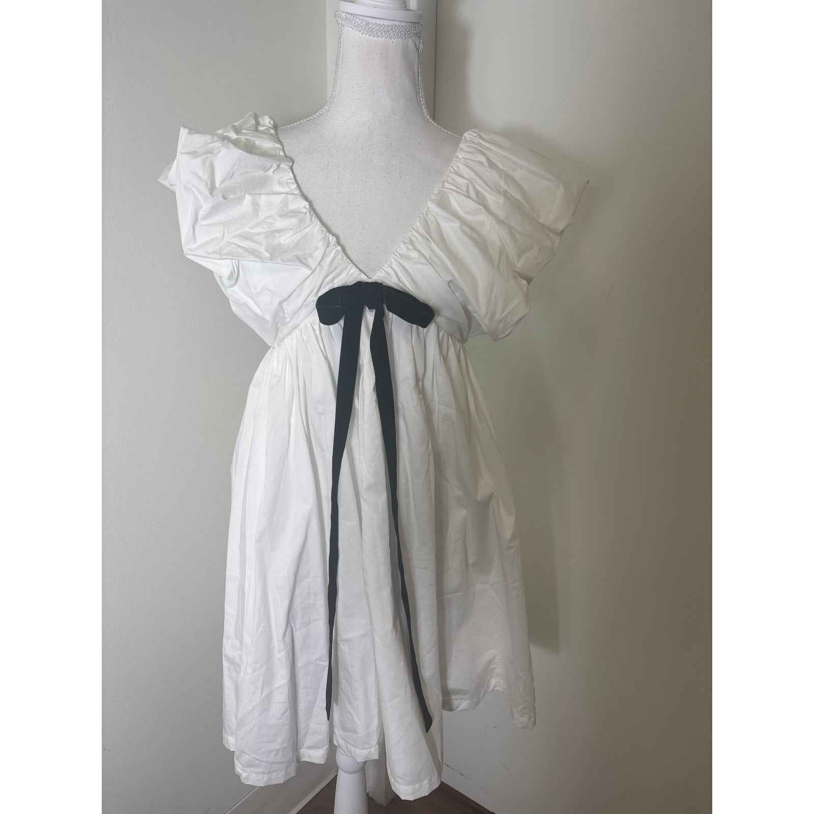 o.p.t. White Cotton Sleeveless Mini Dress Sz XS