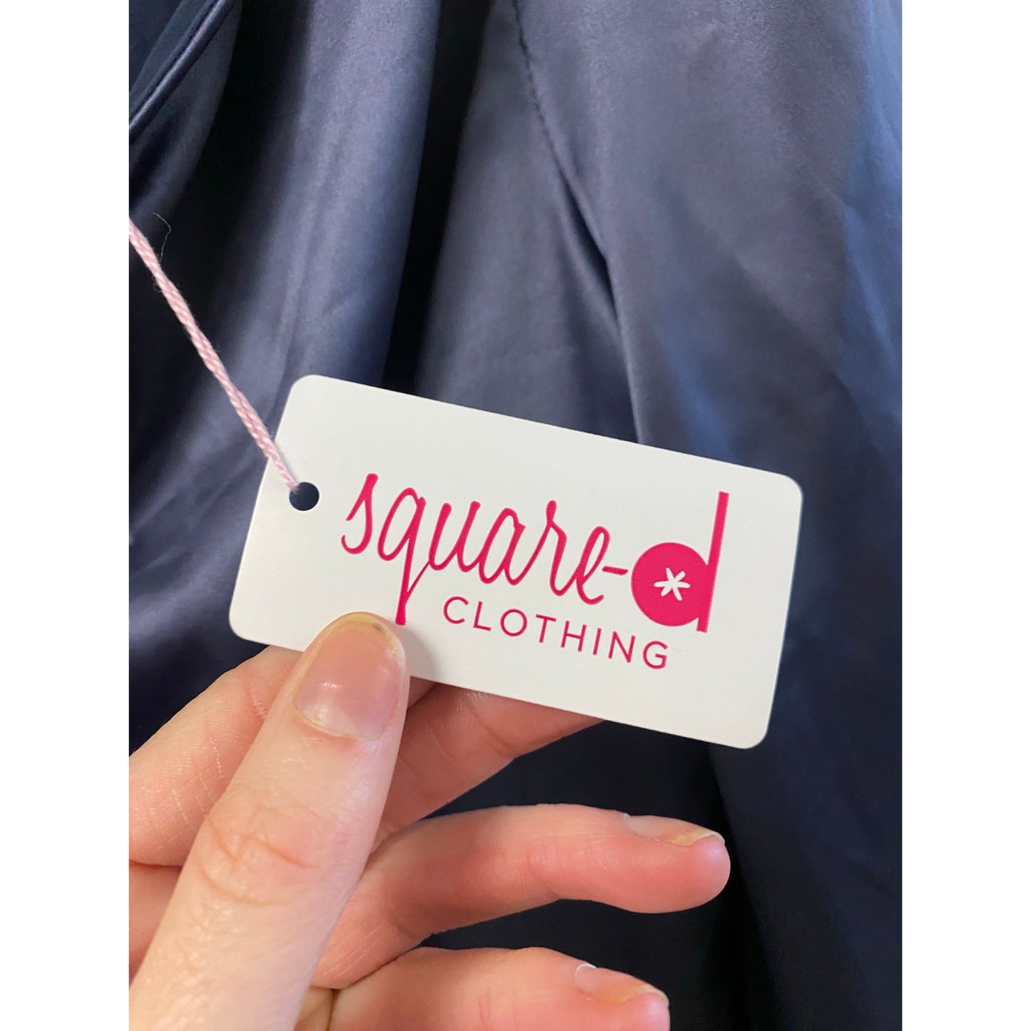 NWT Lena Navy One Shoulder Top Sz M