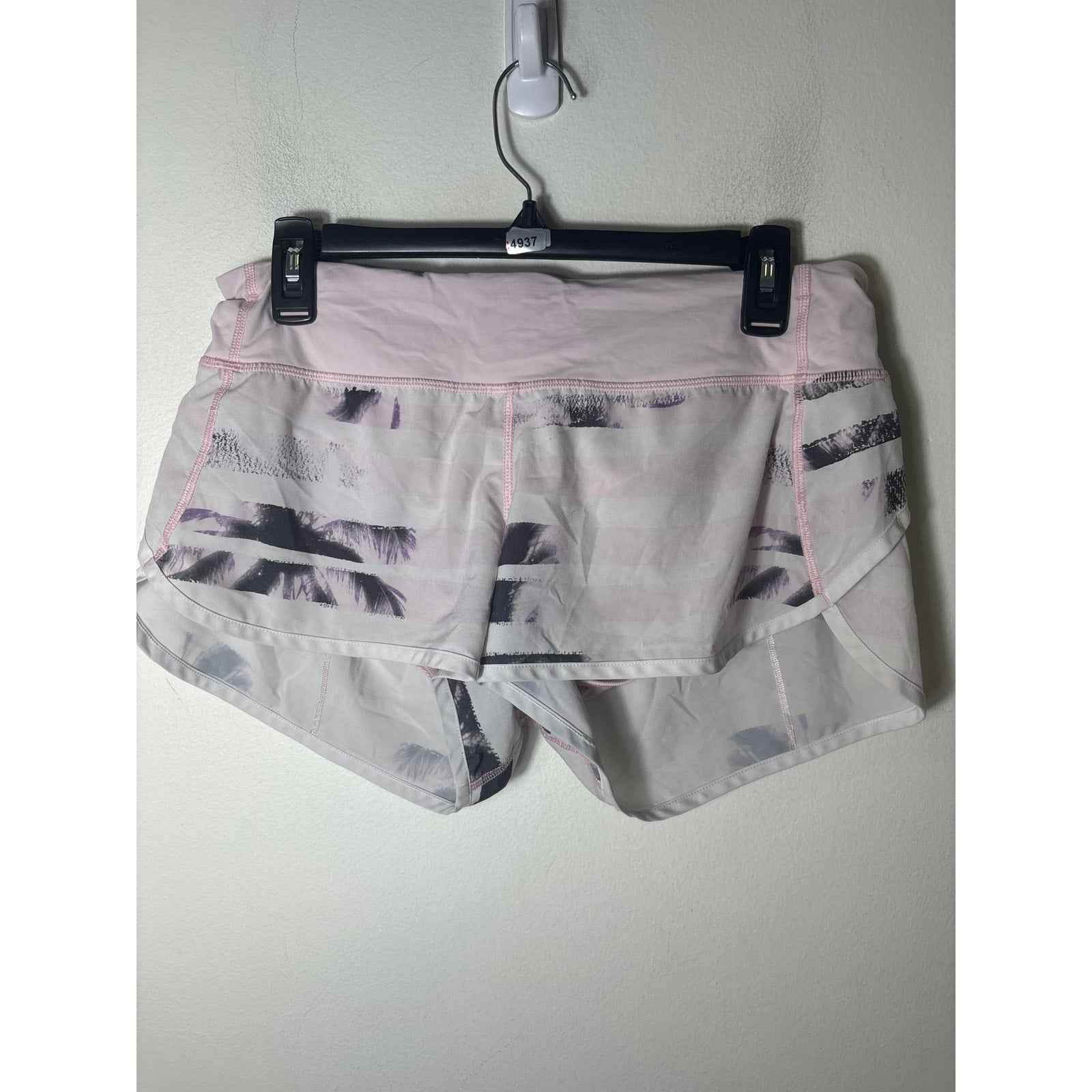 Lululemon Pink w purple Brush Strokes Athletic Shorts Sz 8