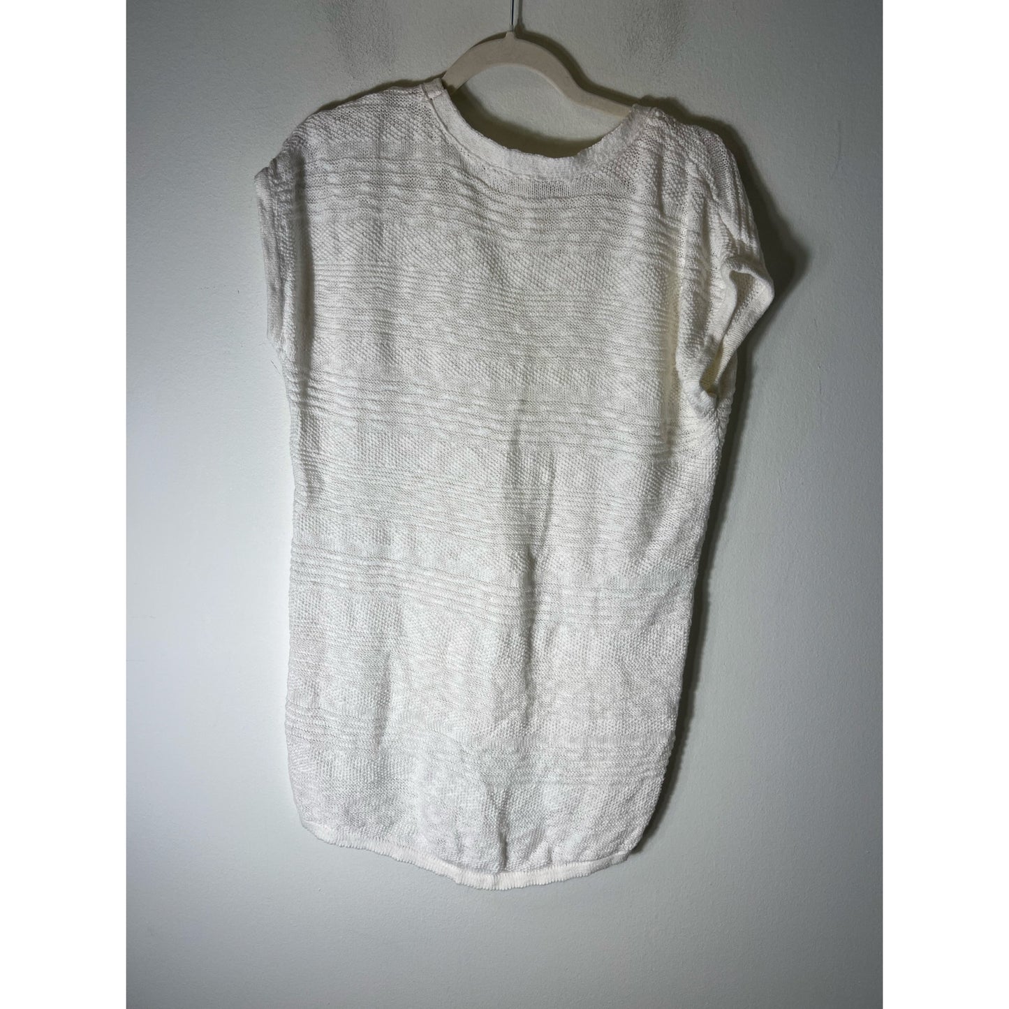 MOTH White Sleeveless Hi Low Hem Sweater Sz S