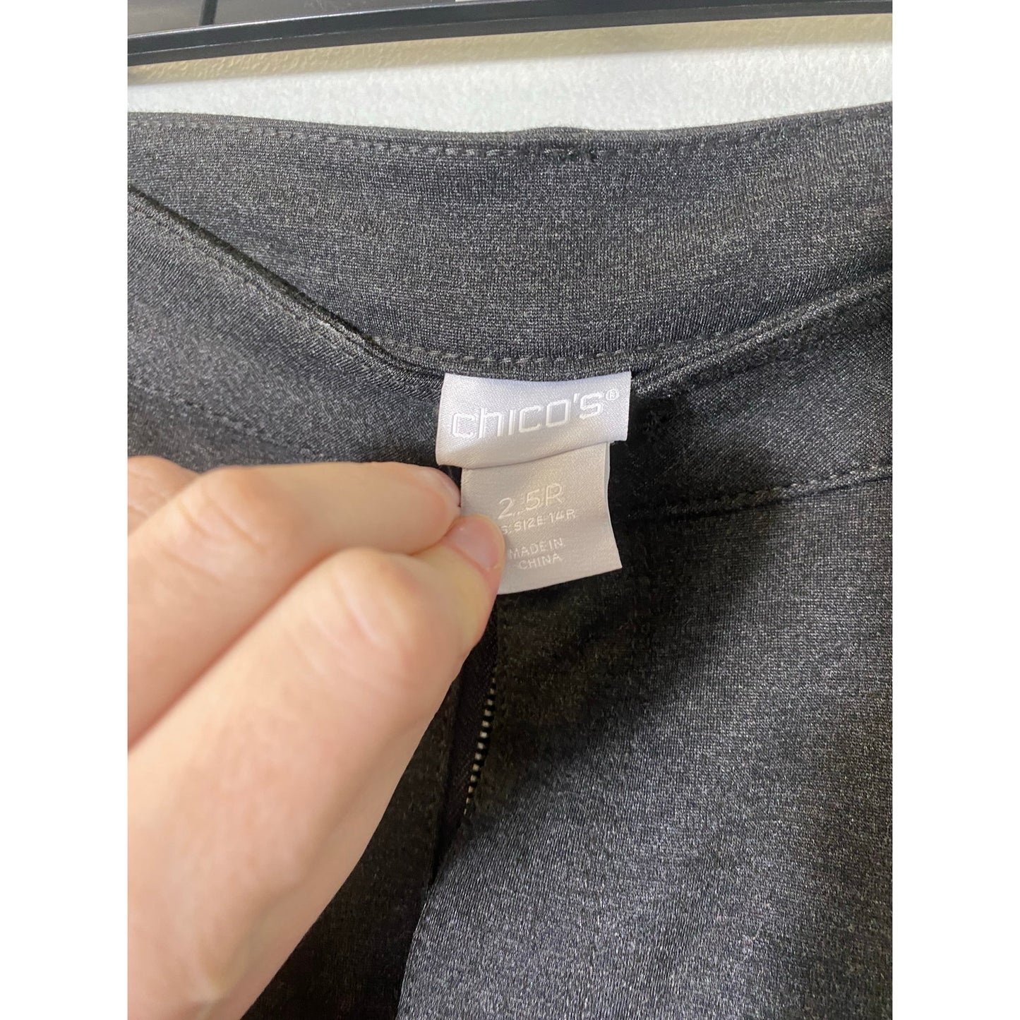 Chico's Slim Leg Grey Pants NWT. Sz 14R