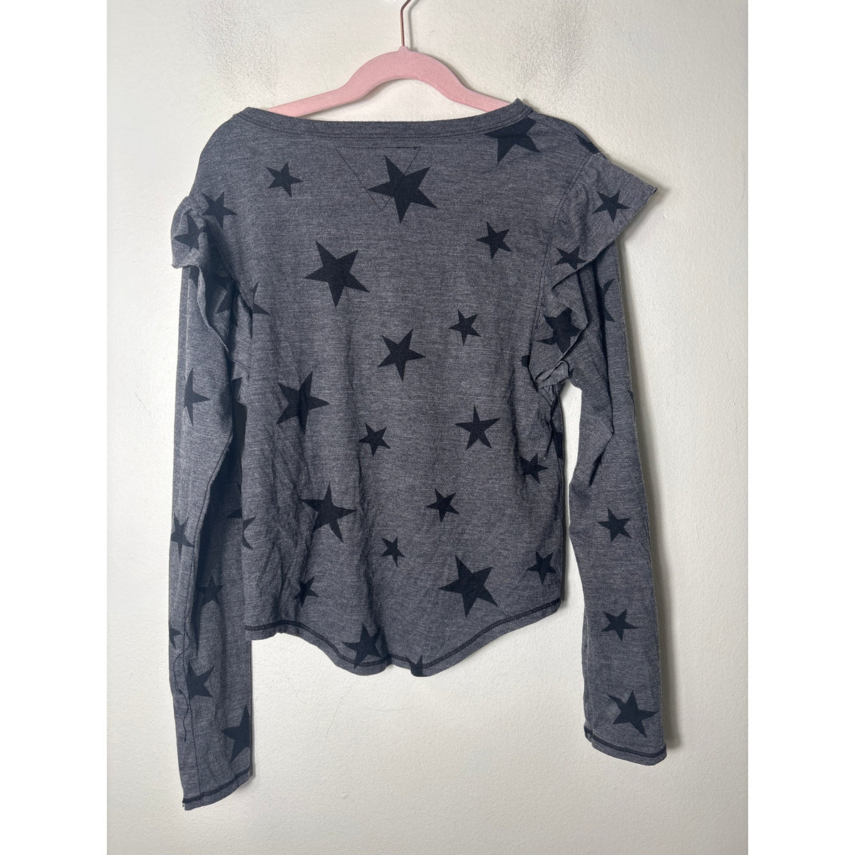 NWT Girls T2Love Gray Stars Long Sleeve Tee Sz 12