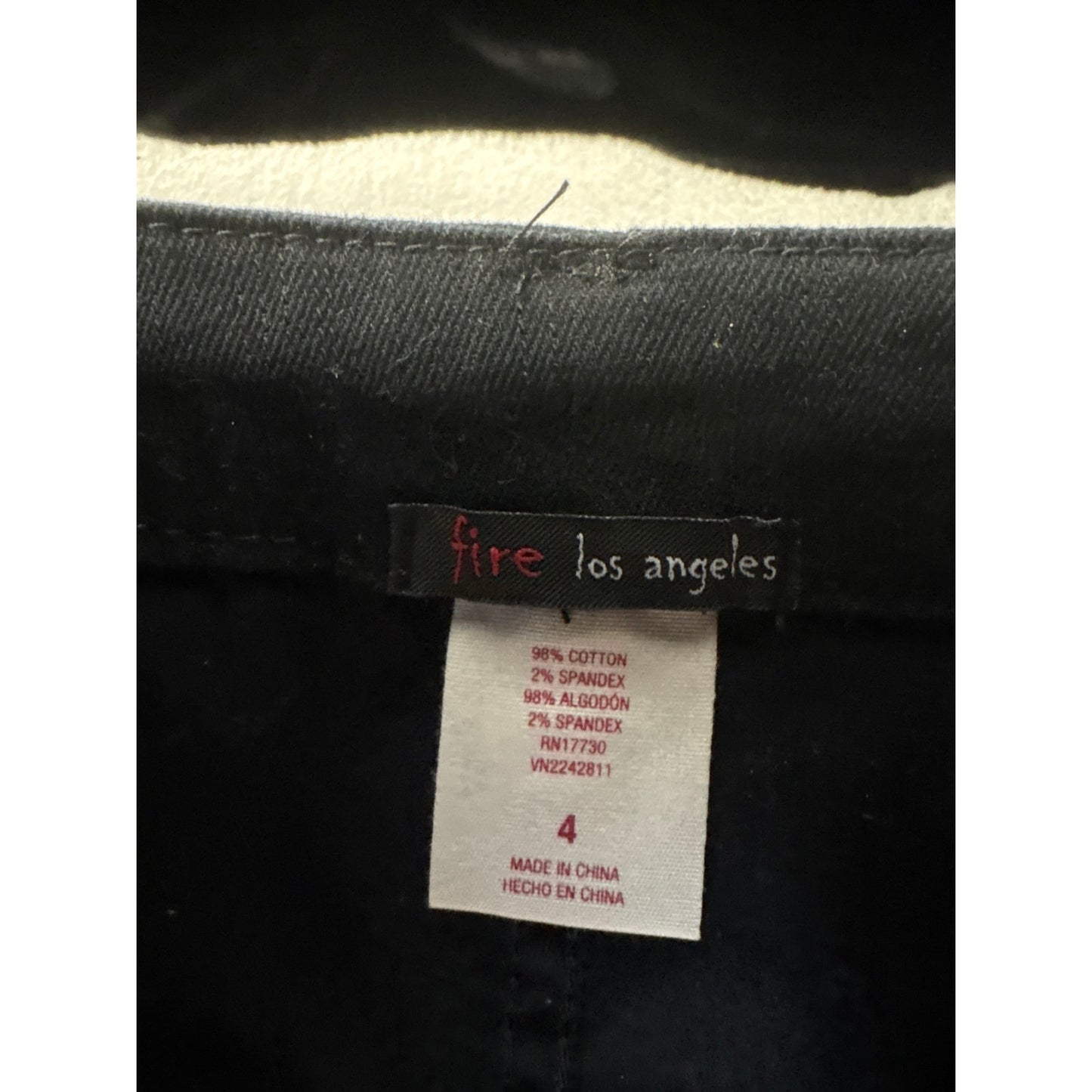 Fire Los Angelas Black Denim Mini Skirt