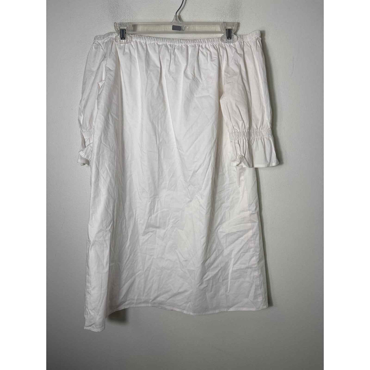 1.STATE White Off the Shoulder Half Sleeve Cotton Mini Dress Sz M