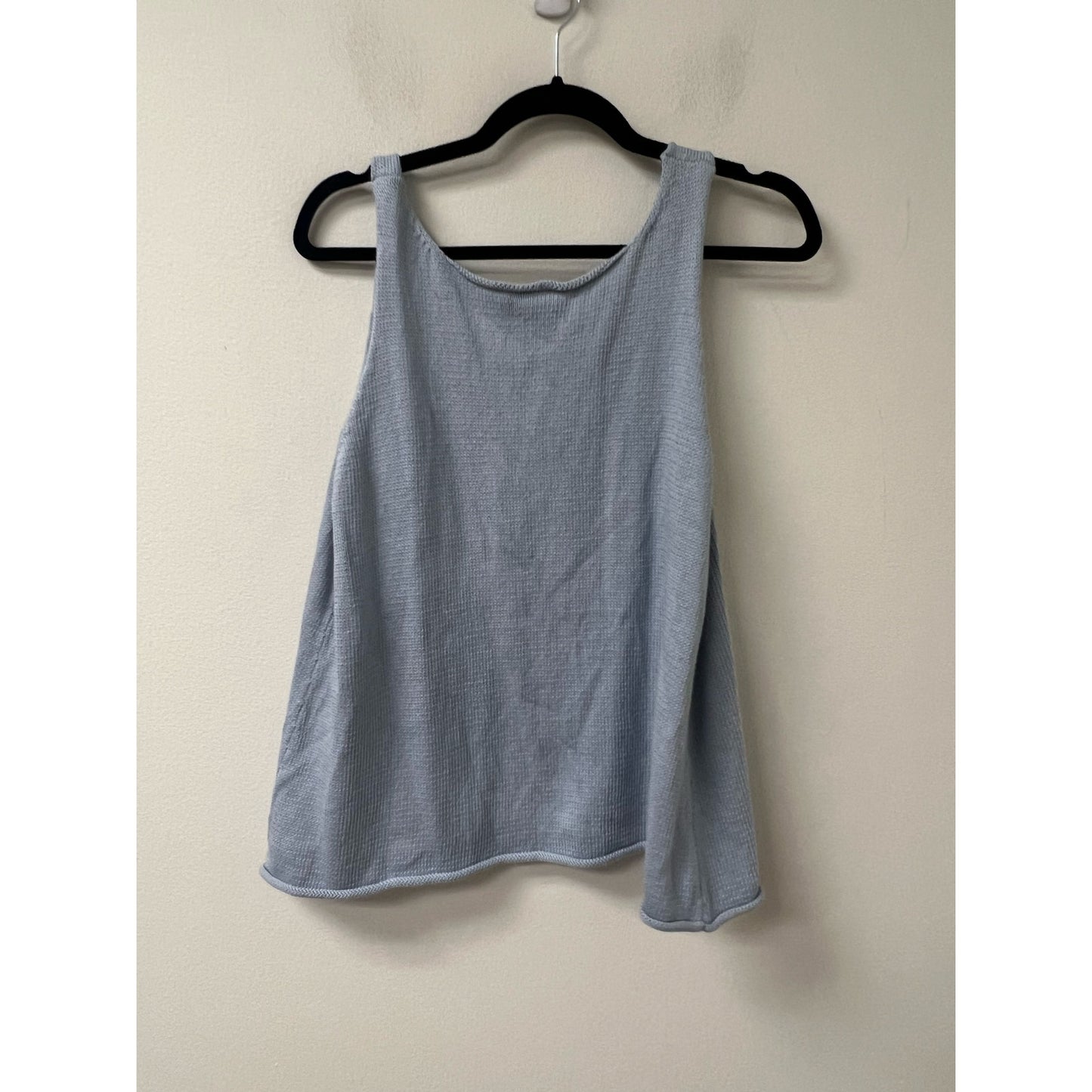 Shannon Passero Light Blue Knit Sleeveless Sweater Sz M