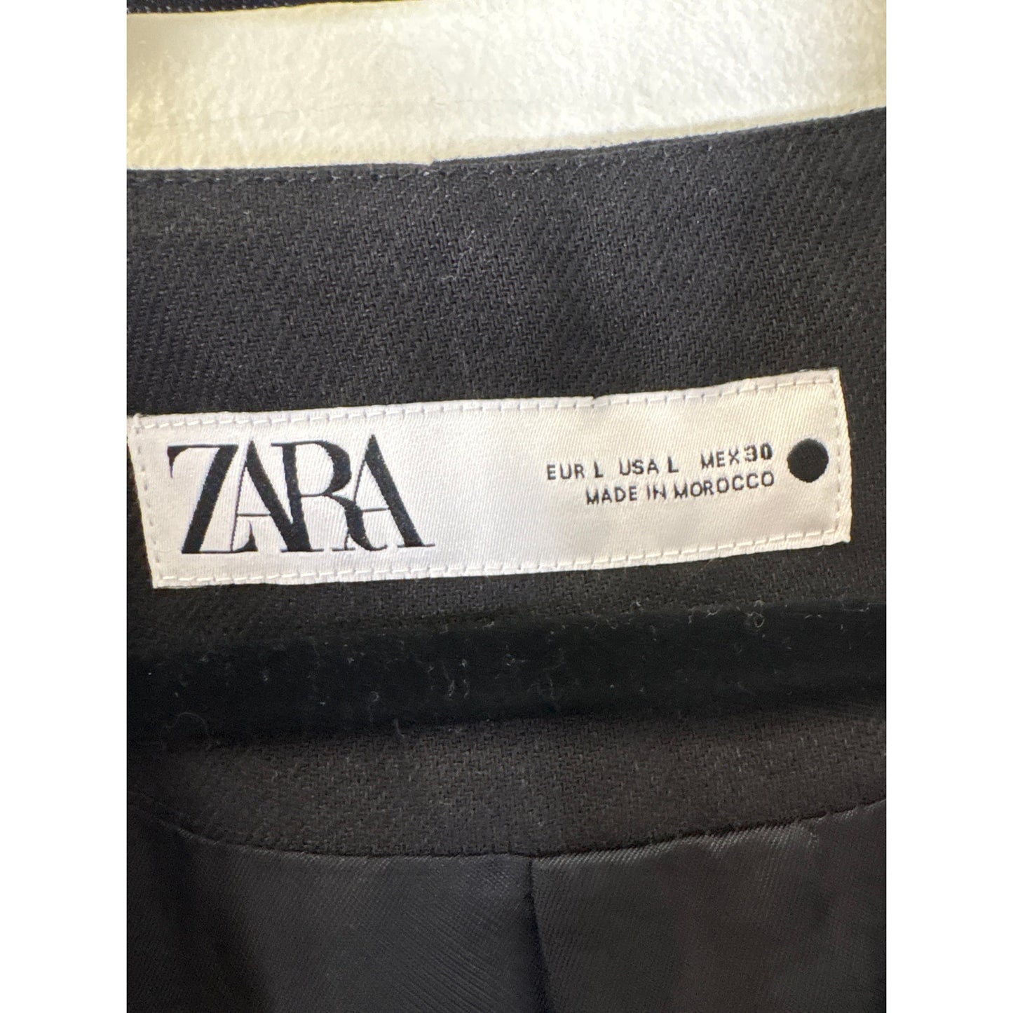 NWT Zara Black Sleeveless One Button Open Front Blazer/Vest Sz L