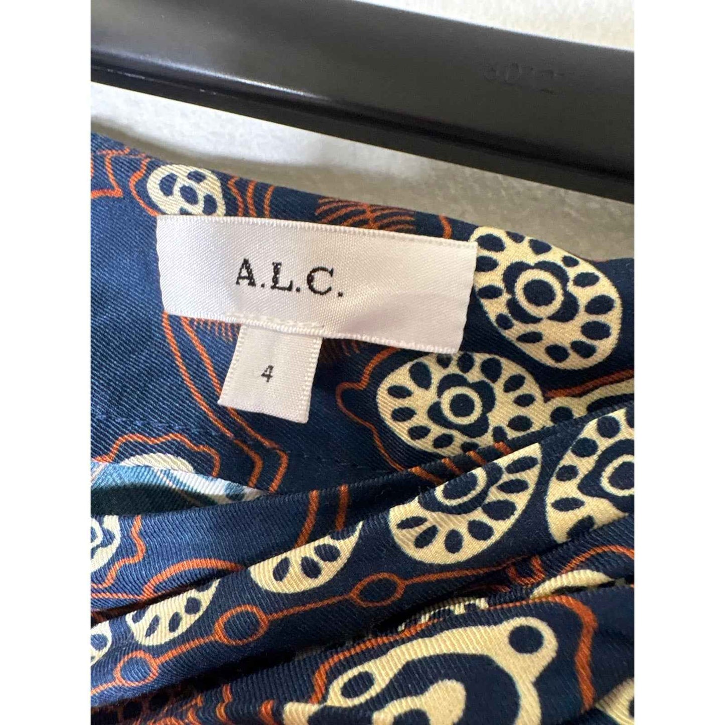 A.L.C. Navy Wrap Flowy Maxi Skirt Sz 4