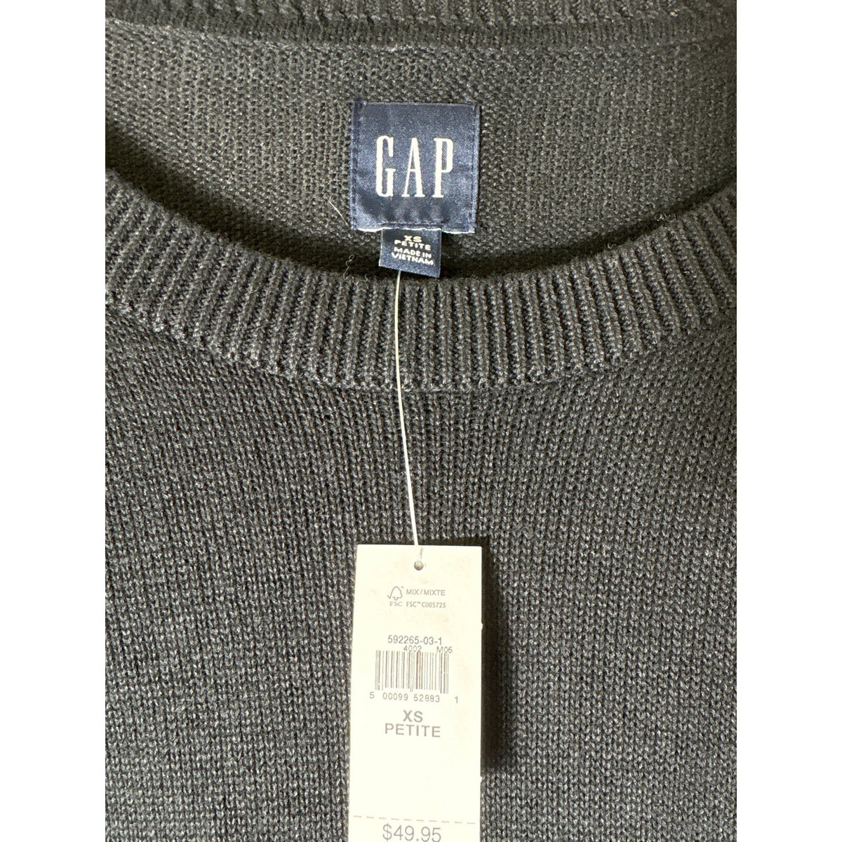 NWT Gap Black Light Weight Pullover Knit Top Sz XSP
