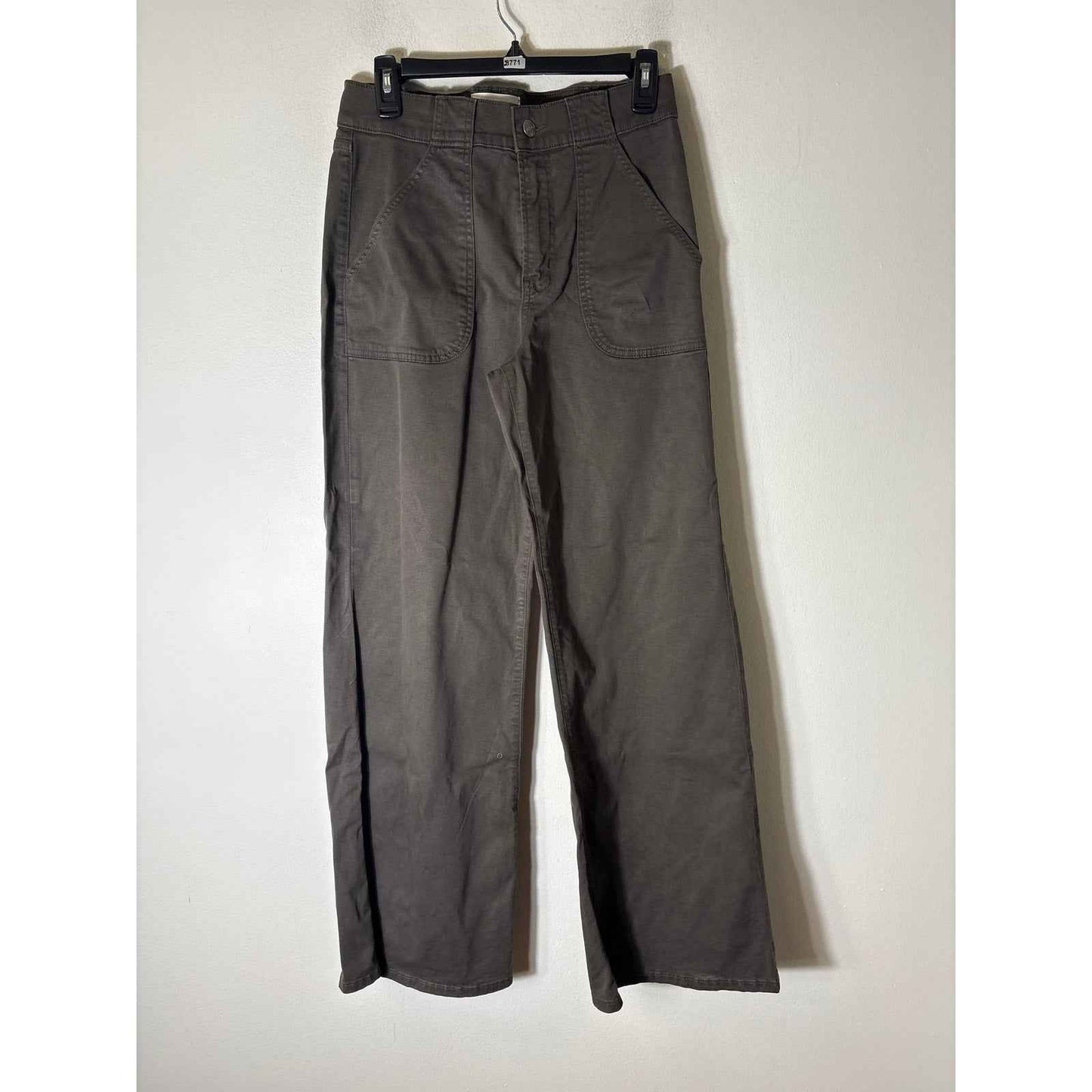 Frame Dark Gray "Rich Military" Wide Leg Cotton Jean Sz 28