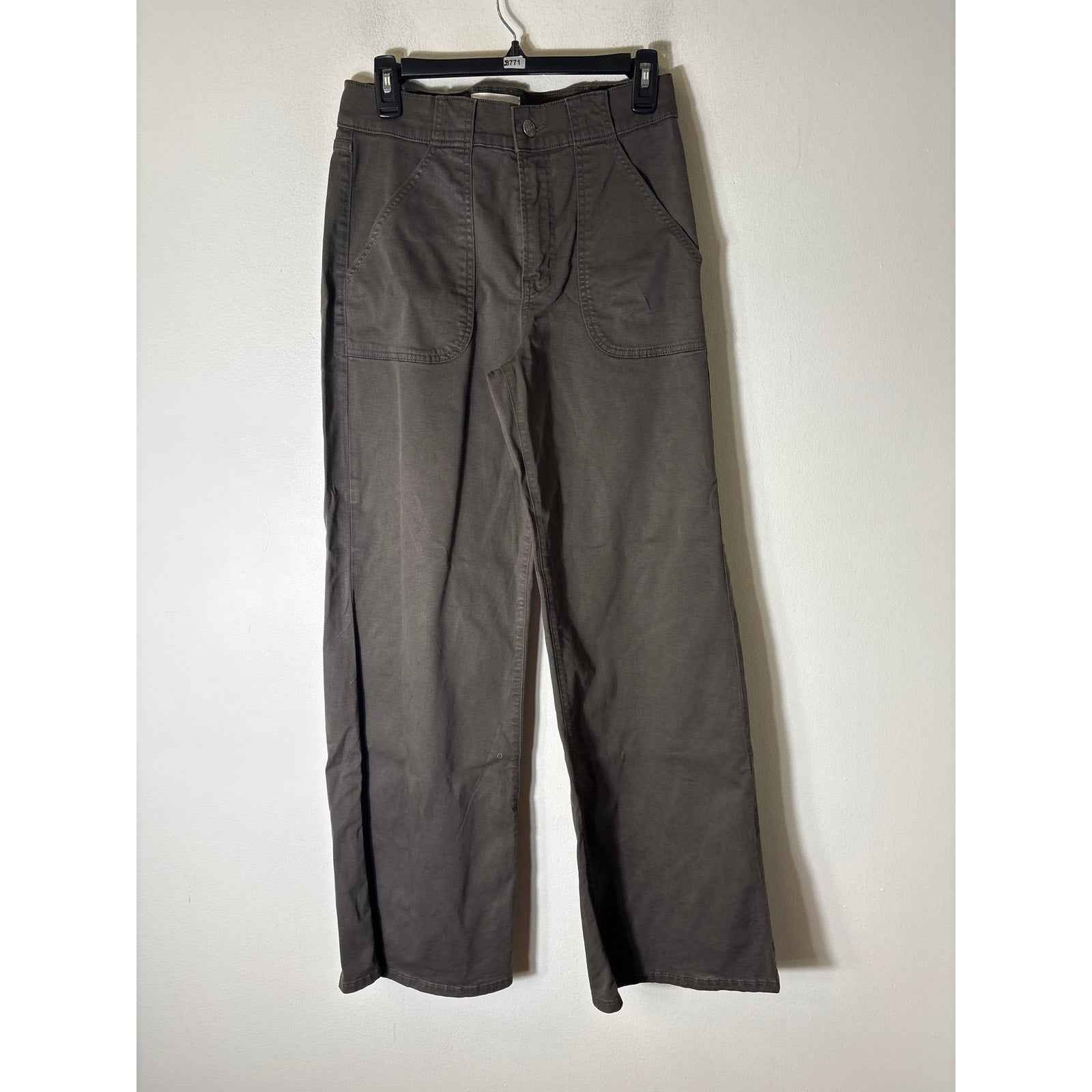 Frame Dark Gray "Rich Military" Wide Leg Cotton Jean Sz 28