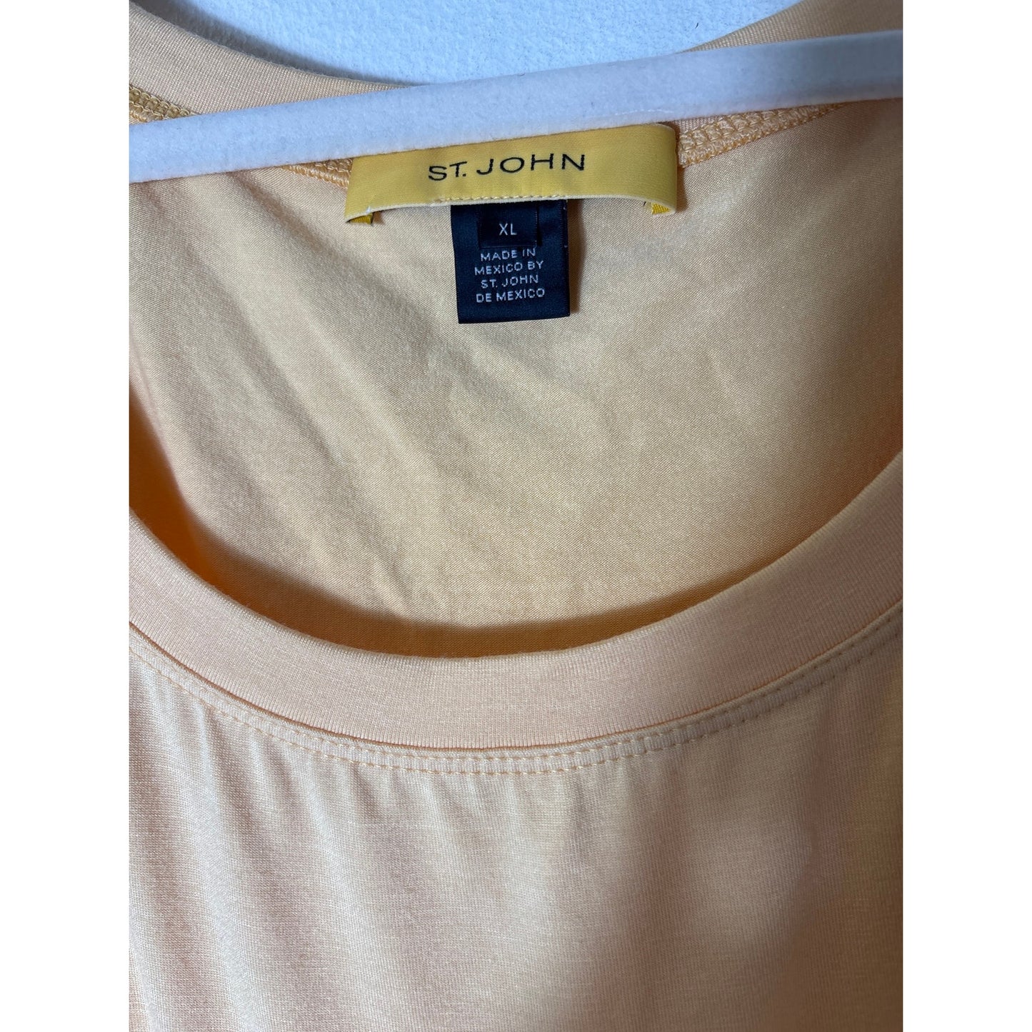 St. John Marigold Yellow Sleeveless Cotton Top Sz 14