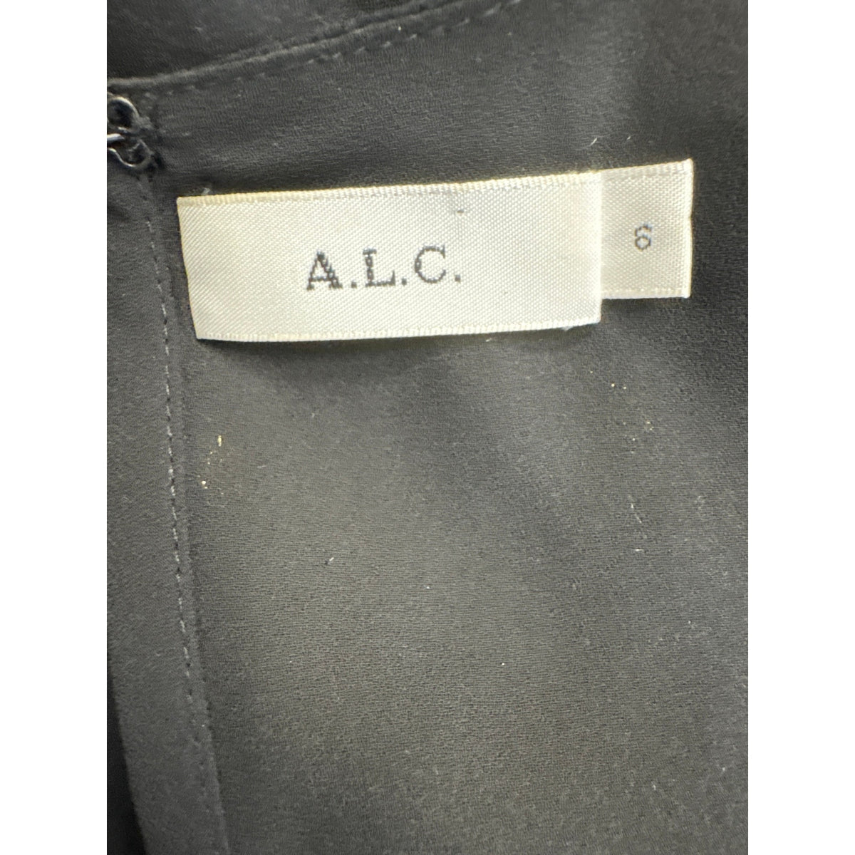 A.L.C Black With Gold Threaded Details Sleevless Top Sz 6