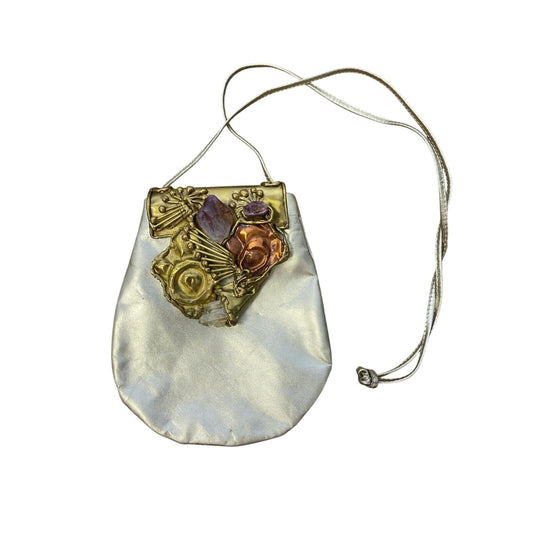 Vintage Copa Collection Brutalist Gold Leather Purse