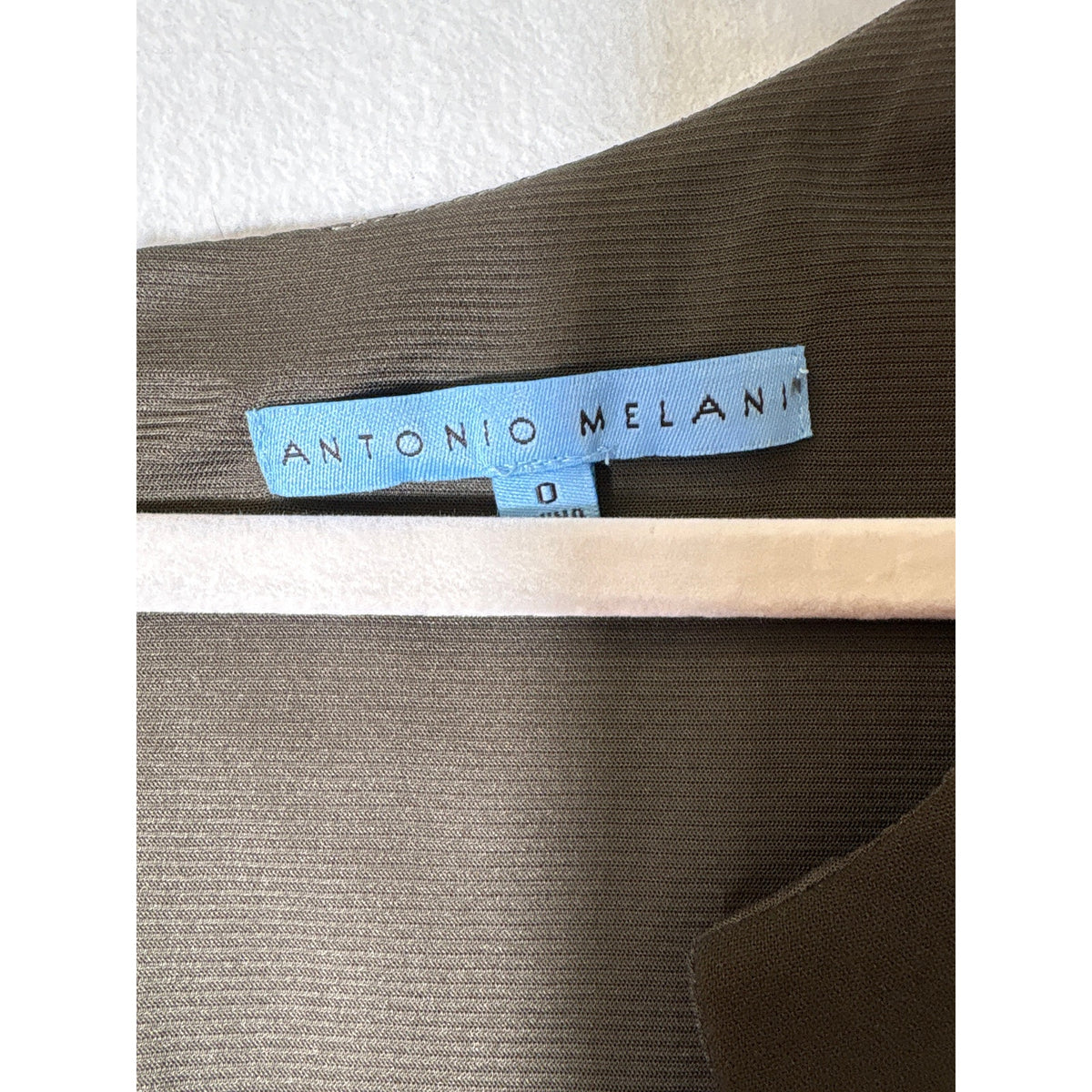 Antonio Melani Brown Cap Sleeve Peplum Knee Length Dress S 0