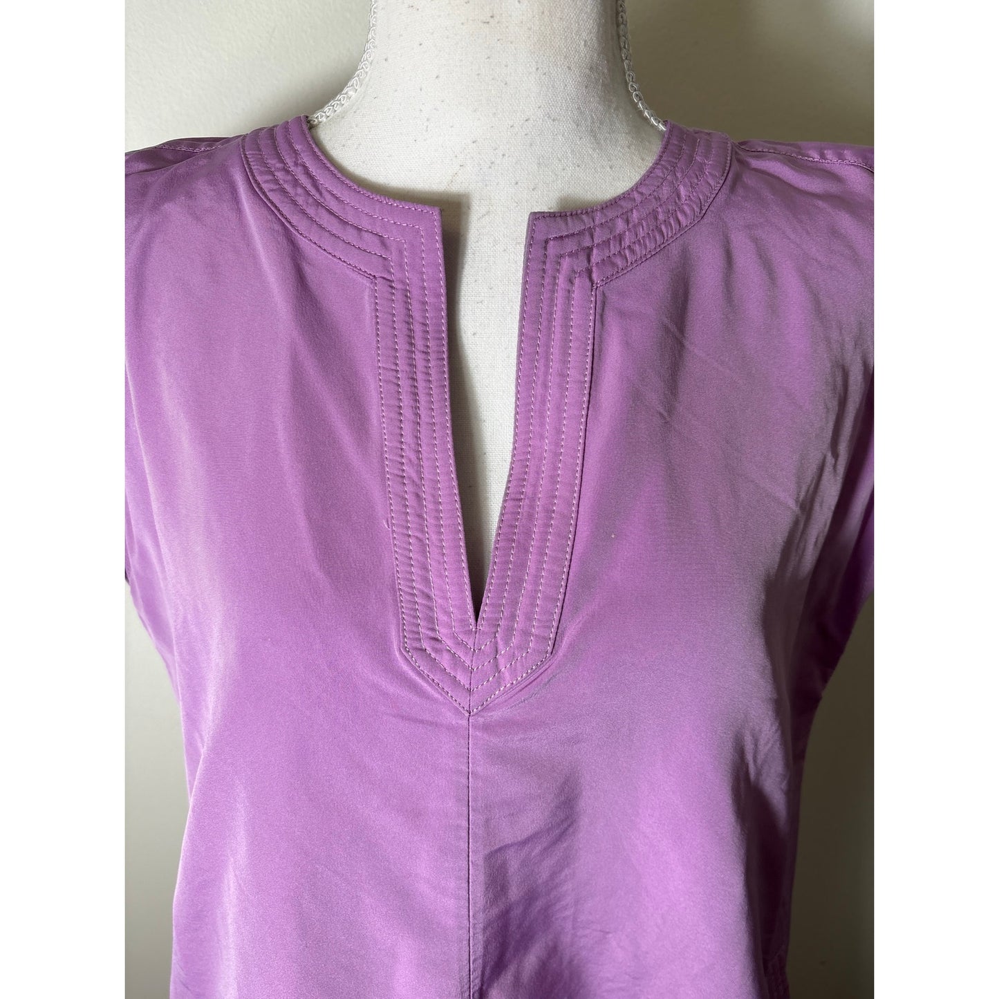 Ann Mashburn Lilac/Pink V Neck Maxi Dress Sz M