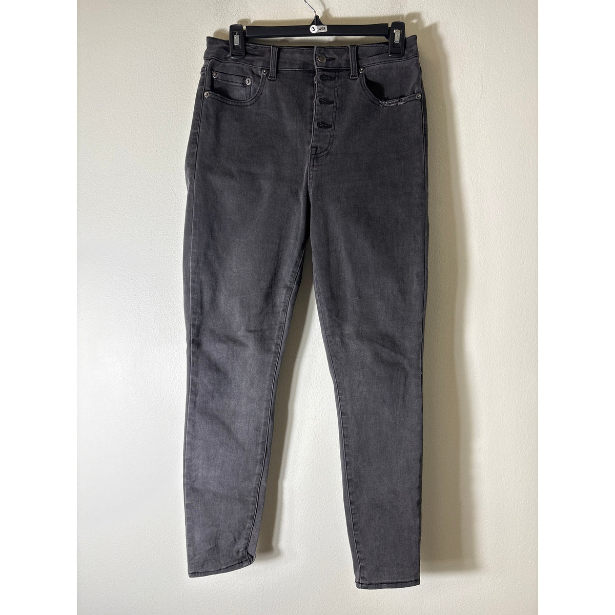 Pistola Charcoal Button Fly Skinny Denim Jeans Sz 29