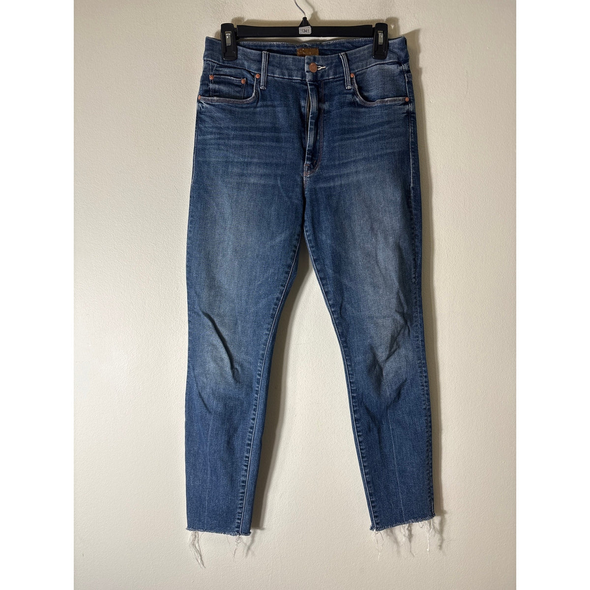 Mother High Waisted Looker Ankle Fray Denim Sz 30