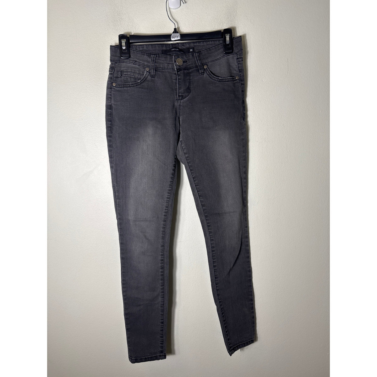 Harper Black Skinny Vintage Wash Denim Sz 25