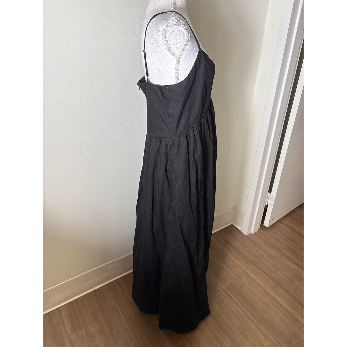Jenni Kayne Black Cotton Maxi Dress Sz M