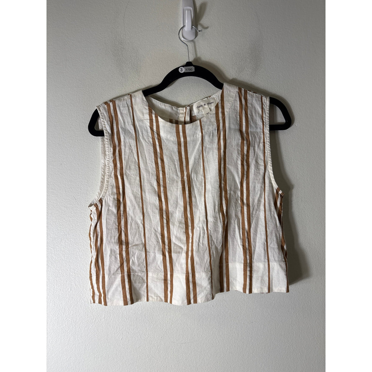 Cloth & Stone Brown and White Stripe Top Sz XS