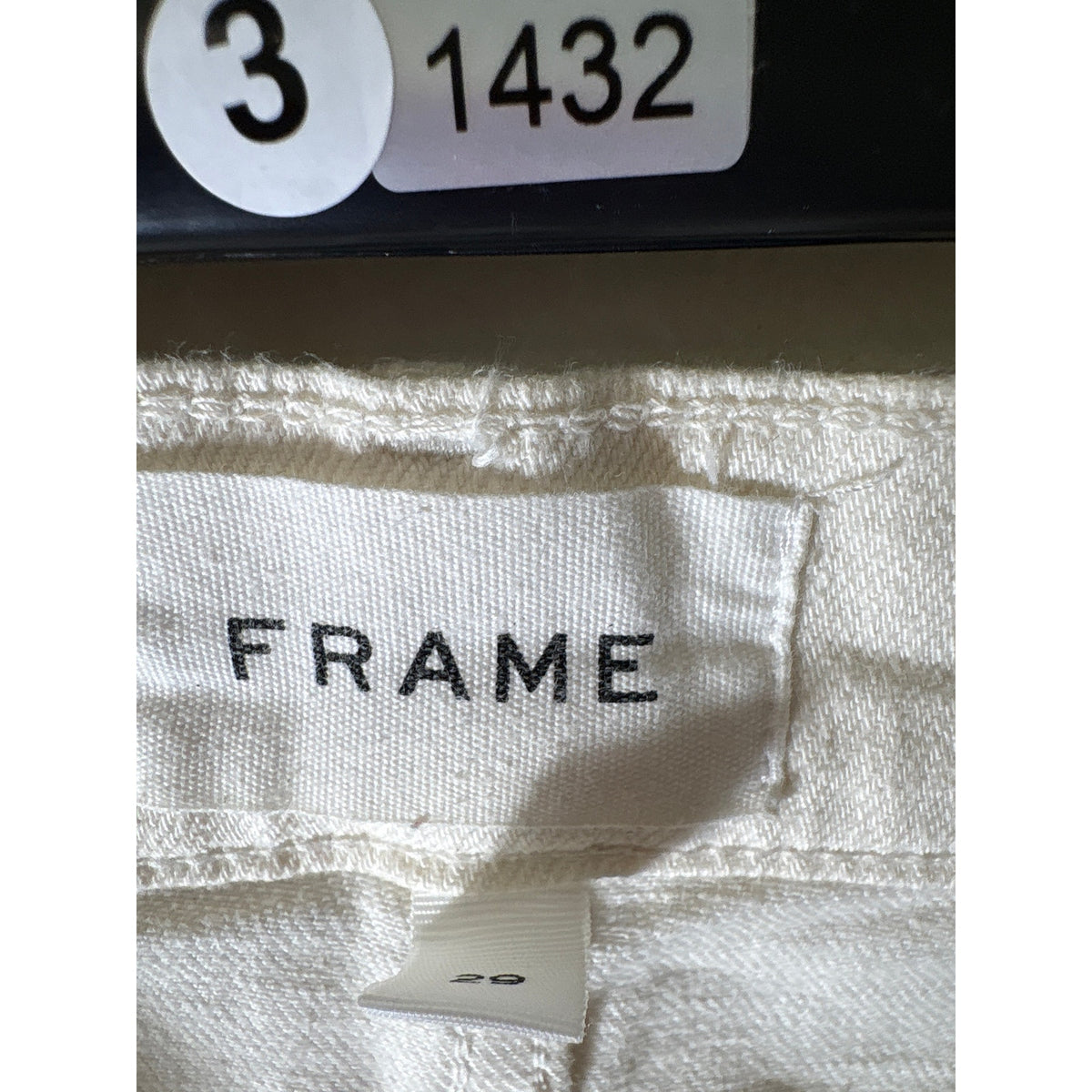 Frame White Ali Wide Crop Denim Szz 29
