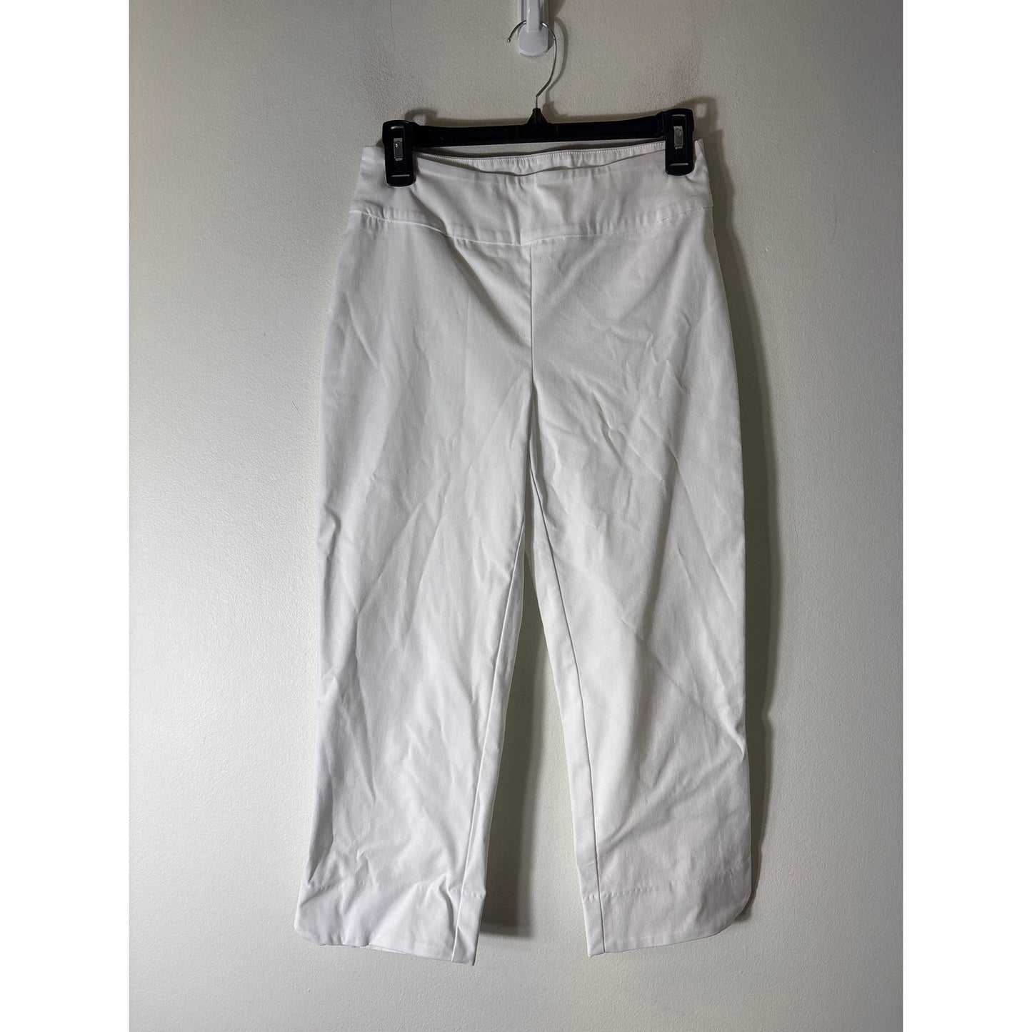 UP! White Pull On Cropped Pants Sz 6