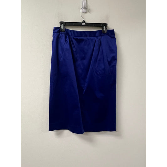 Talbots Blue Purple Midi Special Occasion Skirt Sz 10