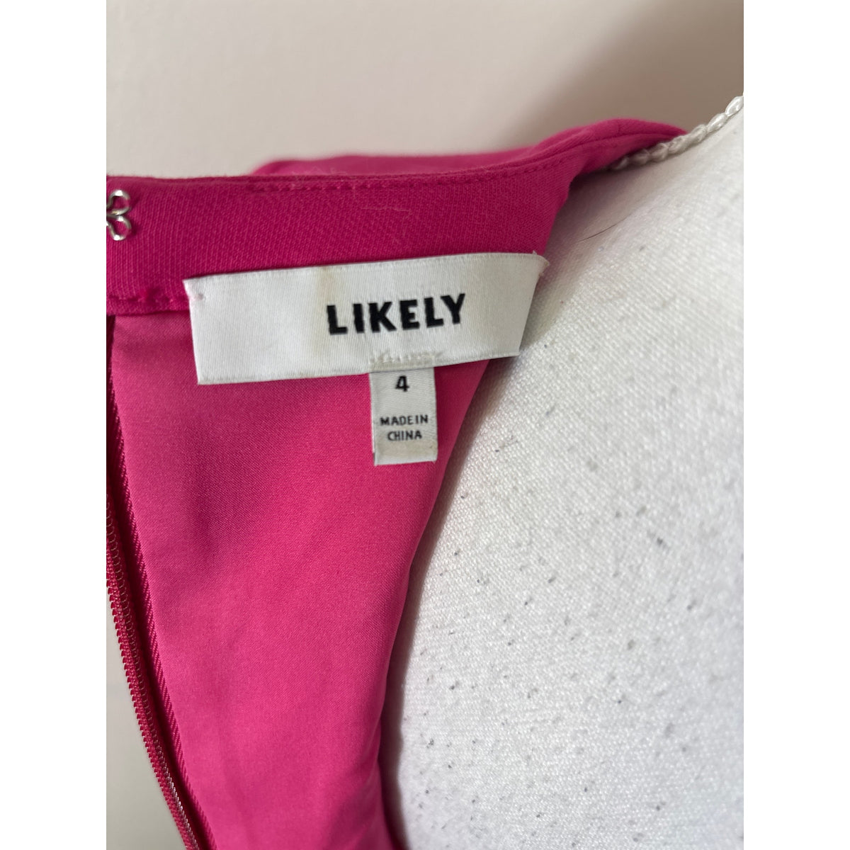 Likely Hot Pink Bodycon Mini Dress Sz 4