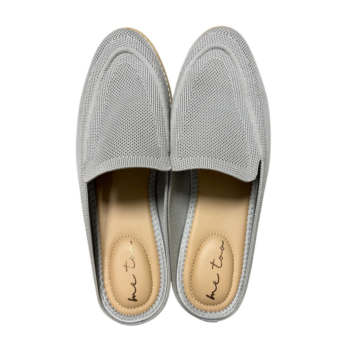 Me Too Tan Fabric Slide On Shoes Sz 10