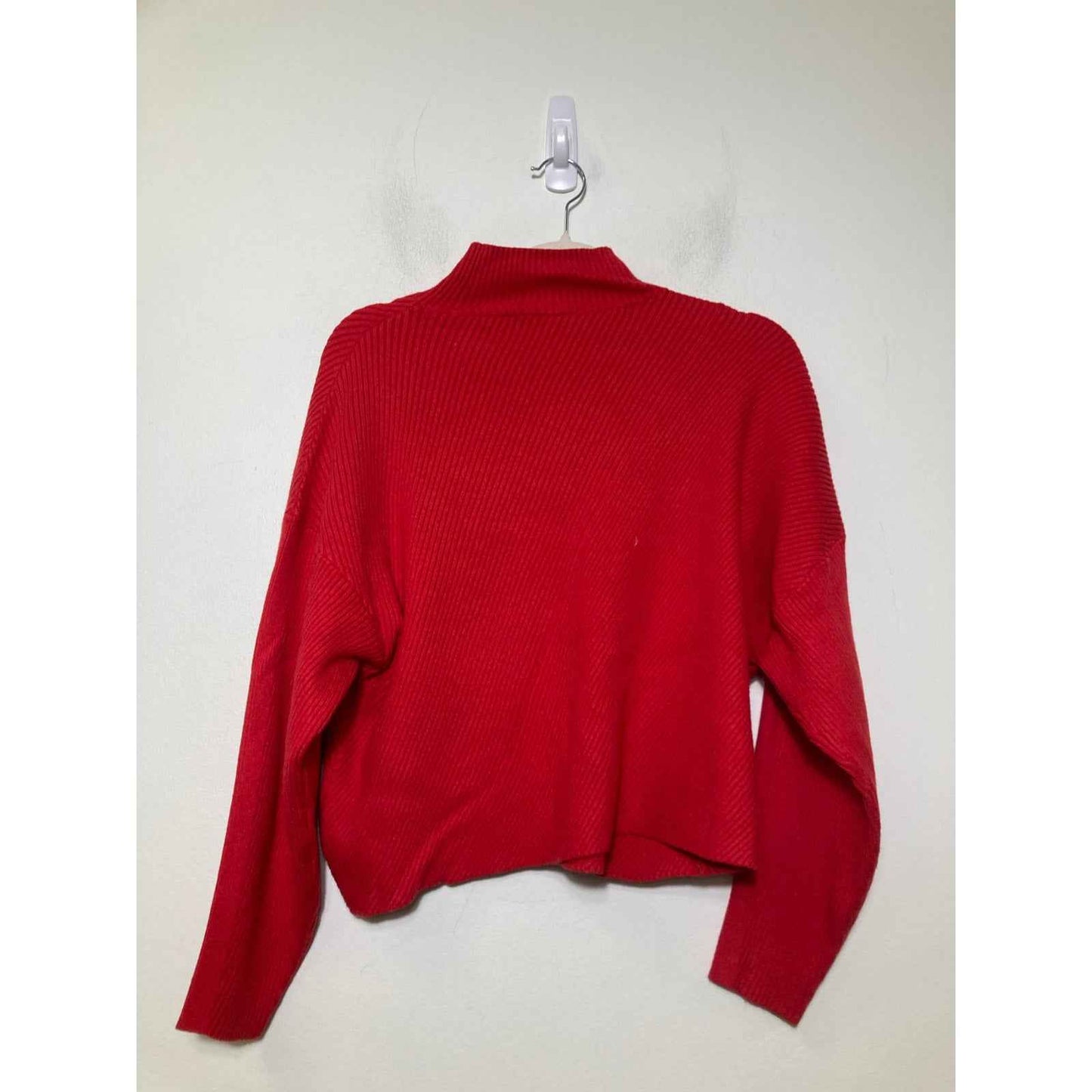 Maeve Red Crop Slouch Sweater Sz S