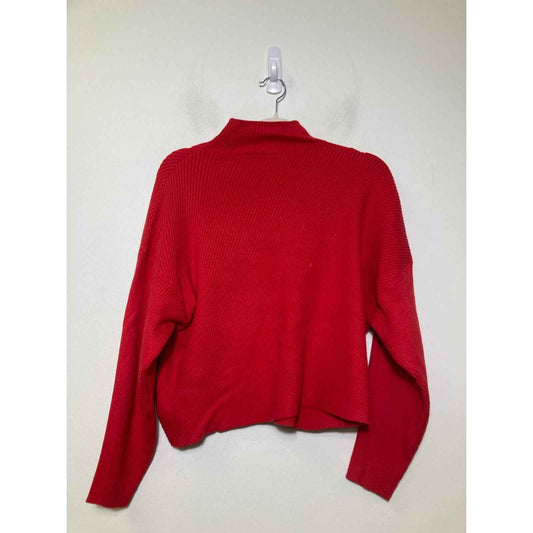 Maeve Red Crop Slouch Sweater Sz S