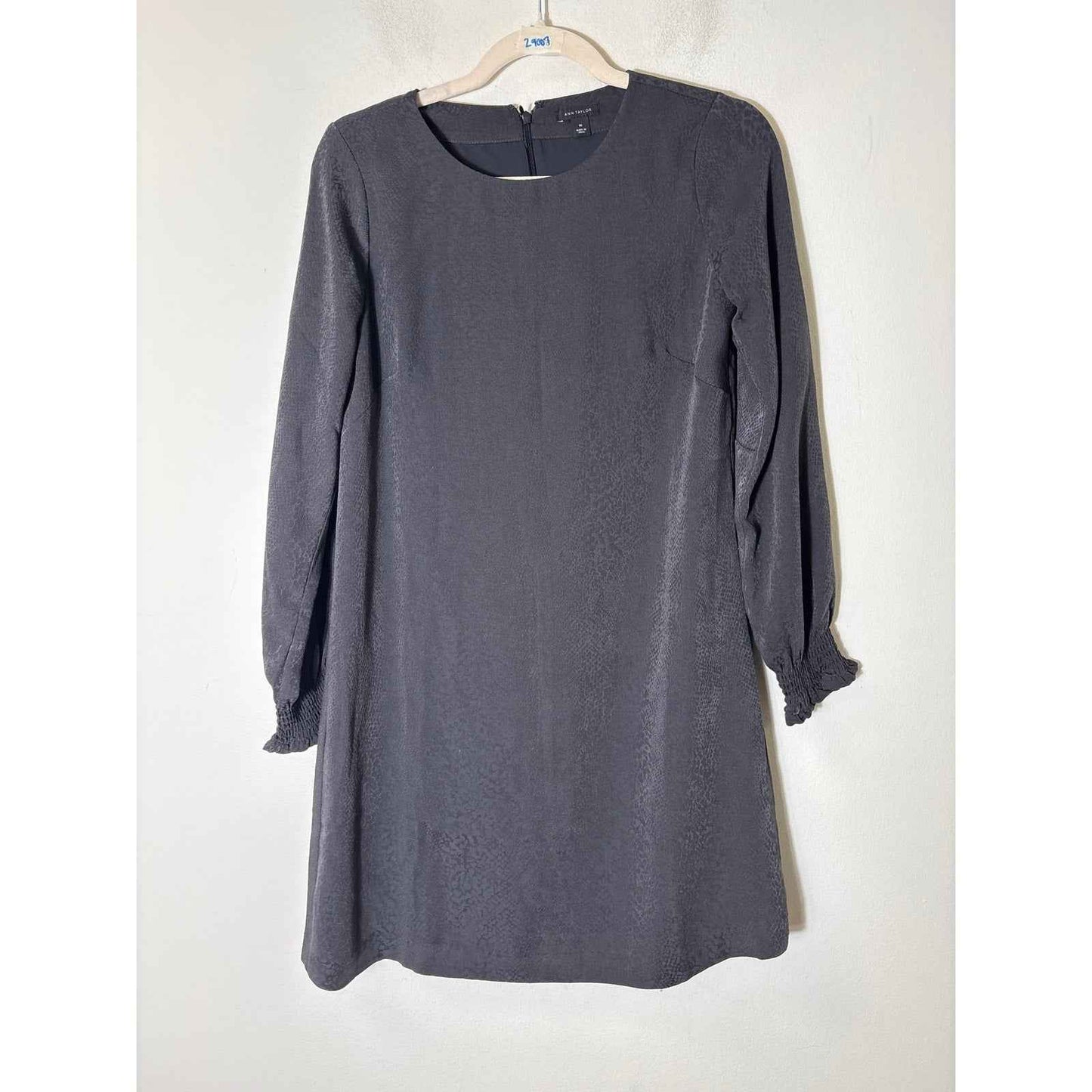 Ann Taylor Charcoal Long Sleeve Knee Length Shift Dress Sz 00