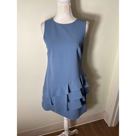 Alice + Olivia Periwinkle Sleeveless Ruffle Mini Dress Sz 2
