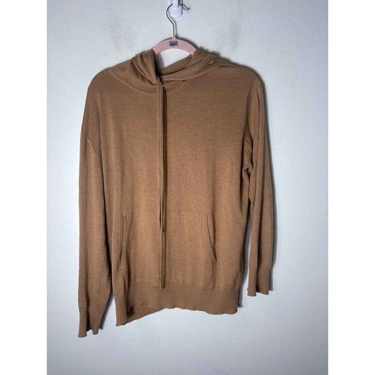 Neu Nomads Light Brown Long Sleeve Hooded Shirt sz M