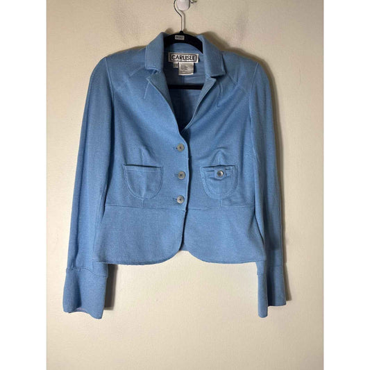Carlisle Light Blue Sweater Blazer Sz xs
