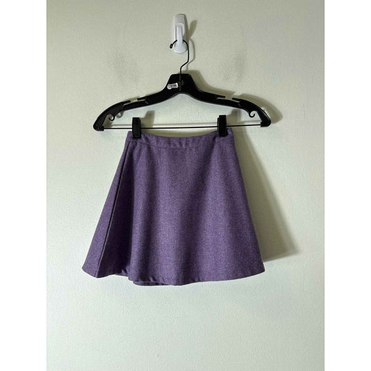 Girls Little English Purple Wool Skirt Sz 7