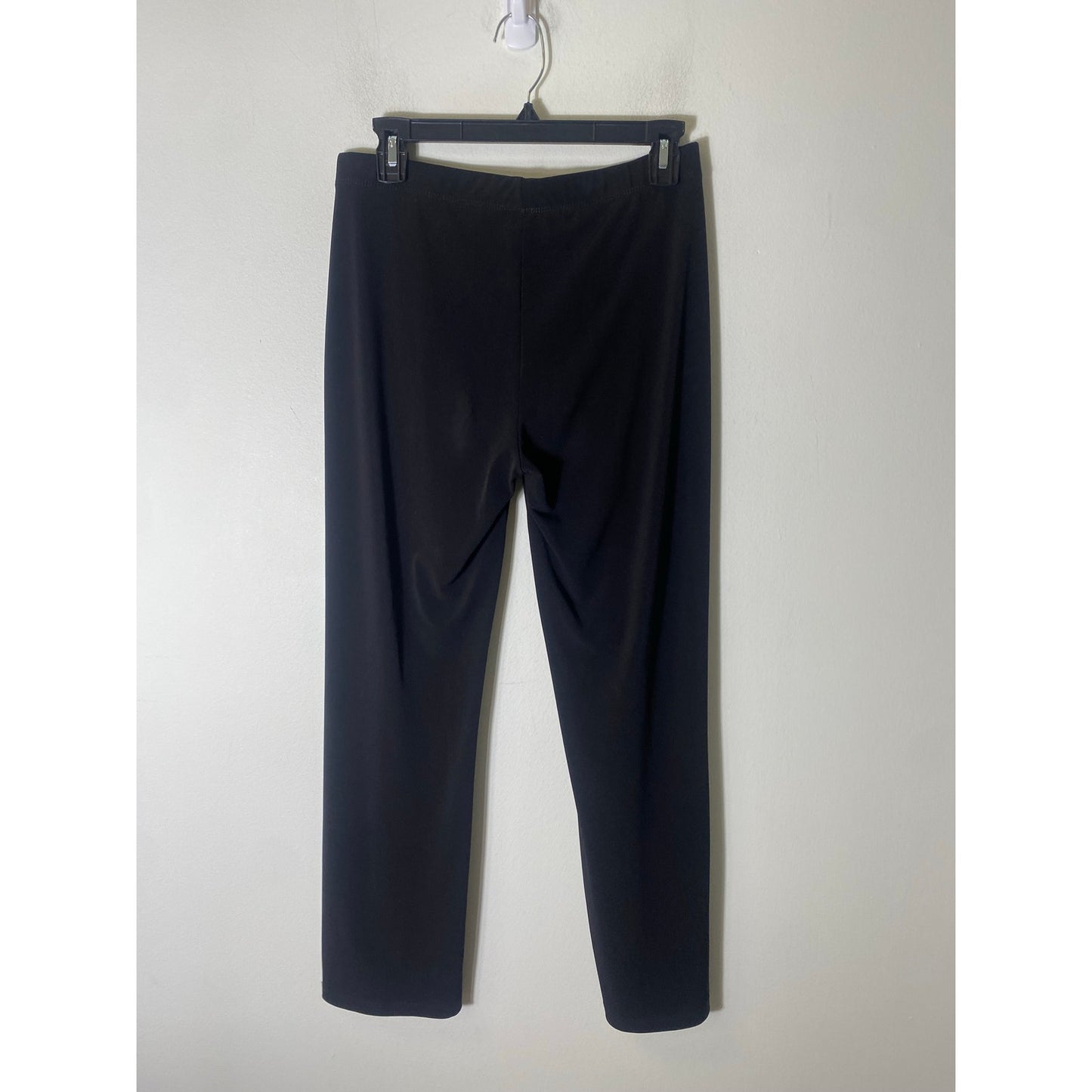 Clara Black Pull On Slacks with Slits at front ankles Fits a sz M