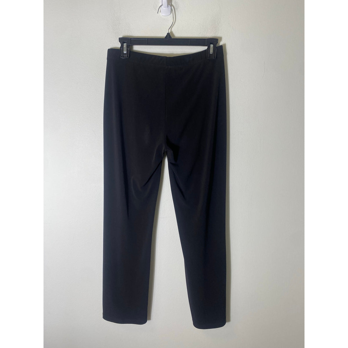 Clara Black Pull On Slacks with Slits at front ankles Fits a sz M