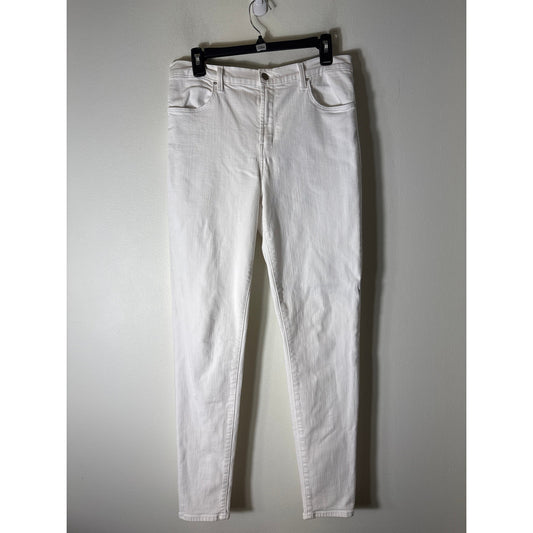J Brand White "Maria High Rise Skinny" Denim Jeans Sz 32