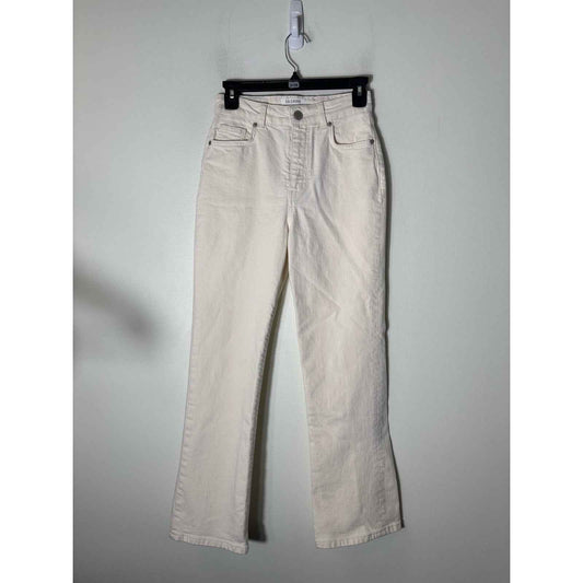 La Ligne White Denim Boot Cut Jeans Sz 25