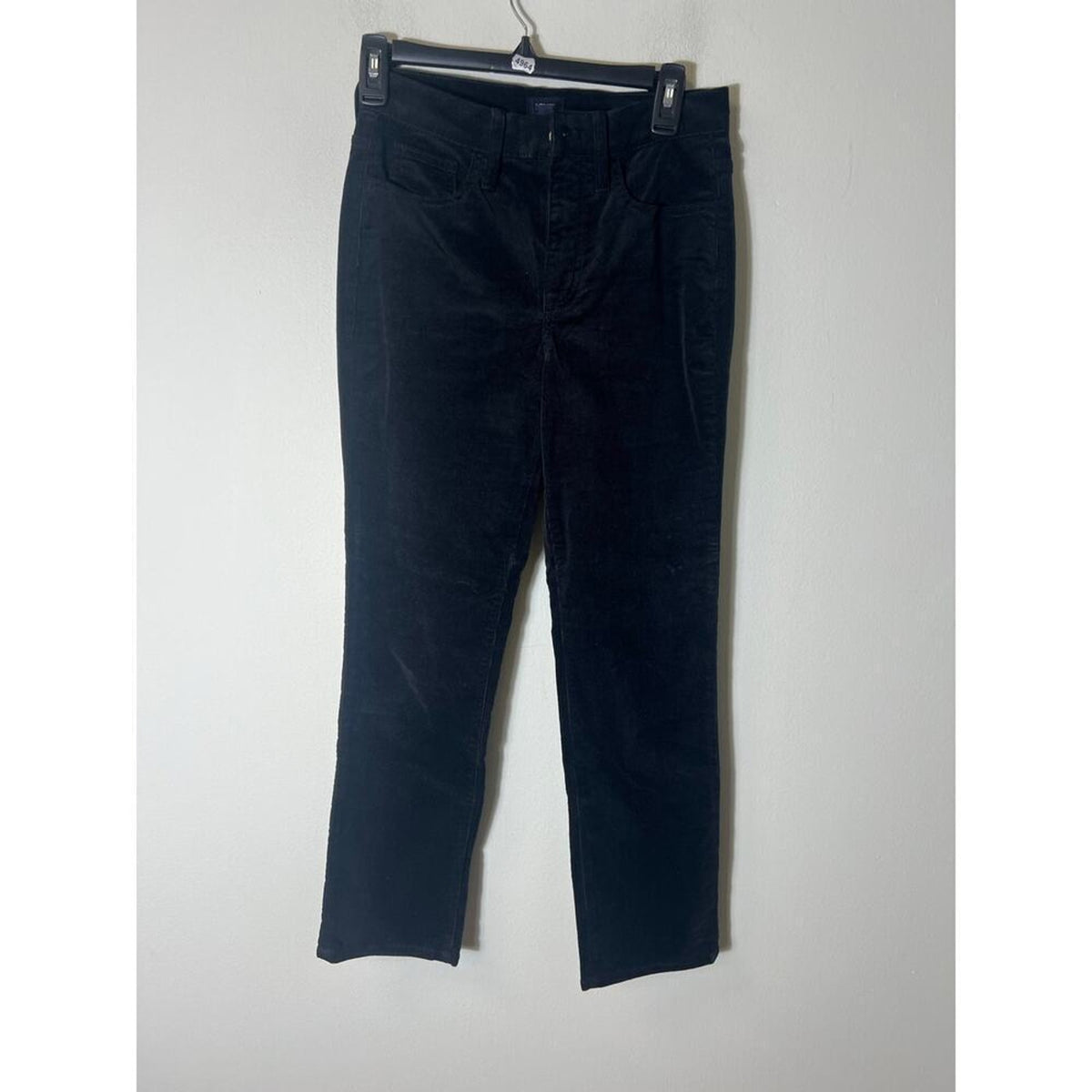 J Crew Black Corduroy Straight Leg Ankle Pants Size 25 Petite