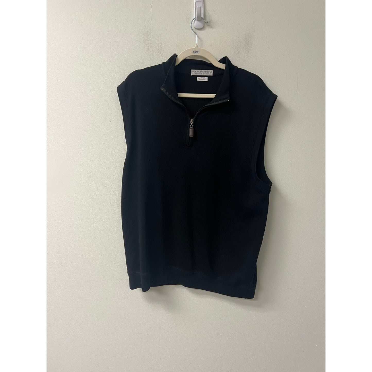 Martin Black Zippered Sweater Vest Sz L