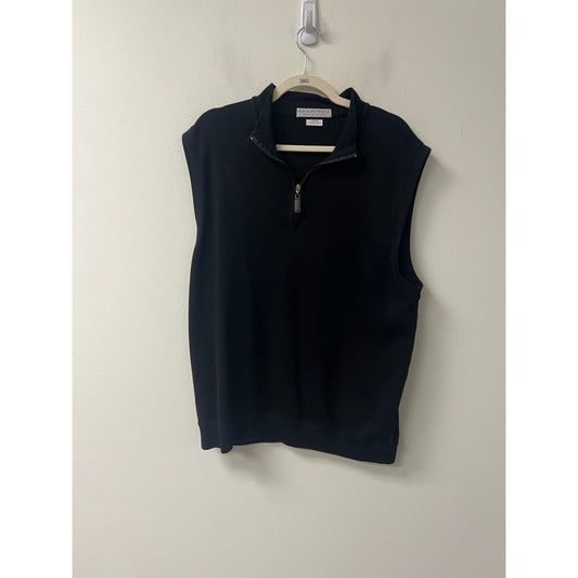 Martin Black Zippered Sweater Vest Sz L