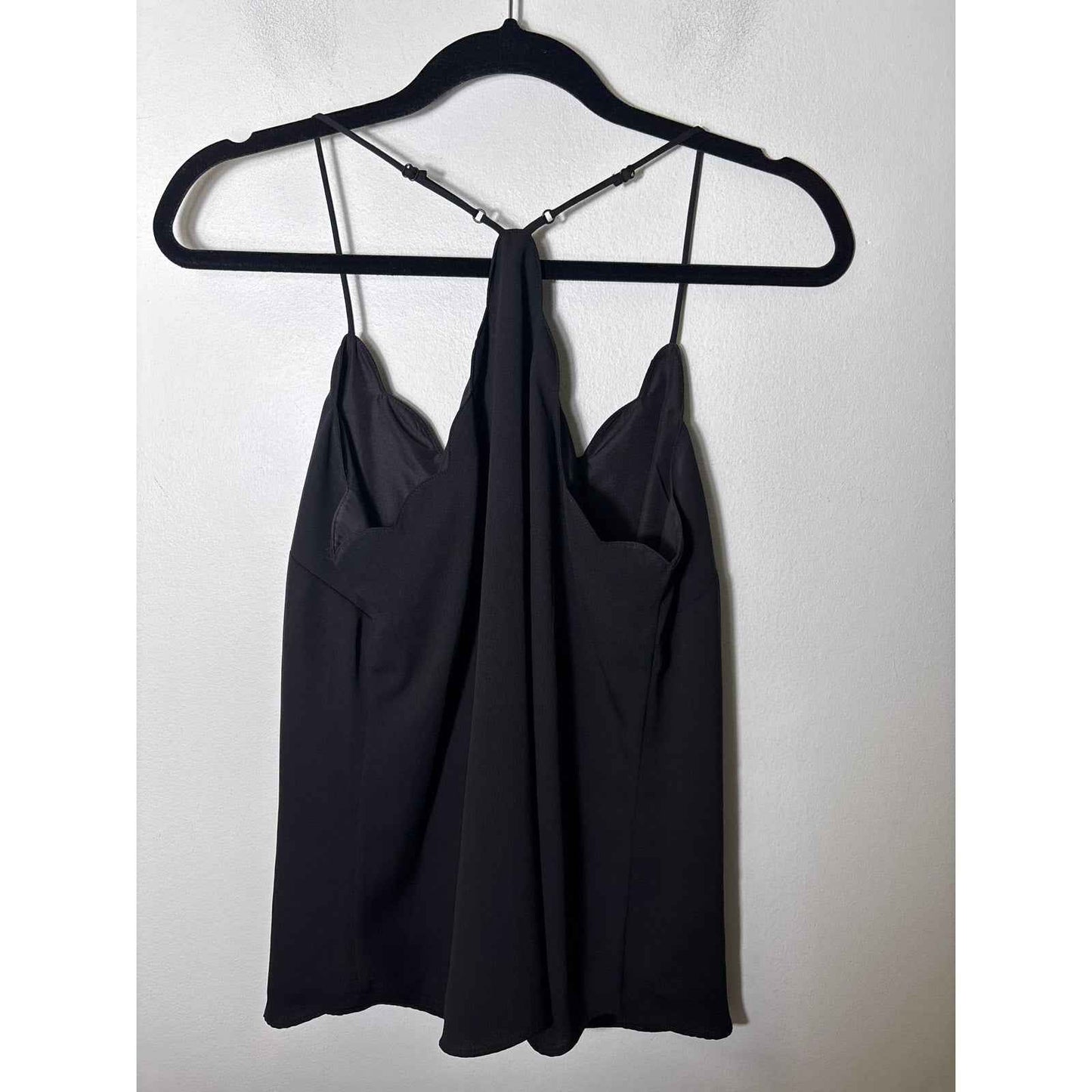 J. Crew Black Scalloped Racerback Tank Sz 4