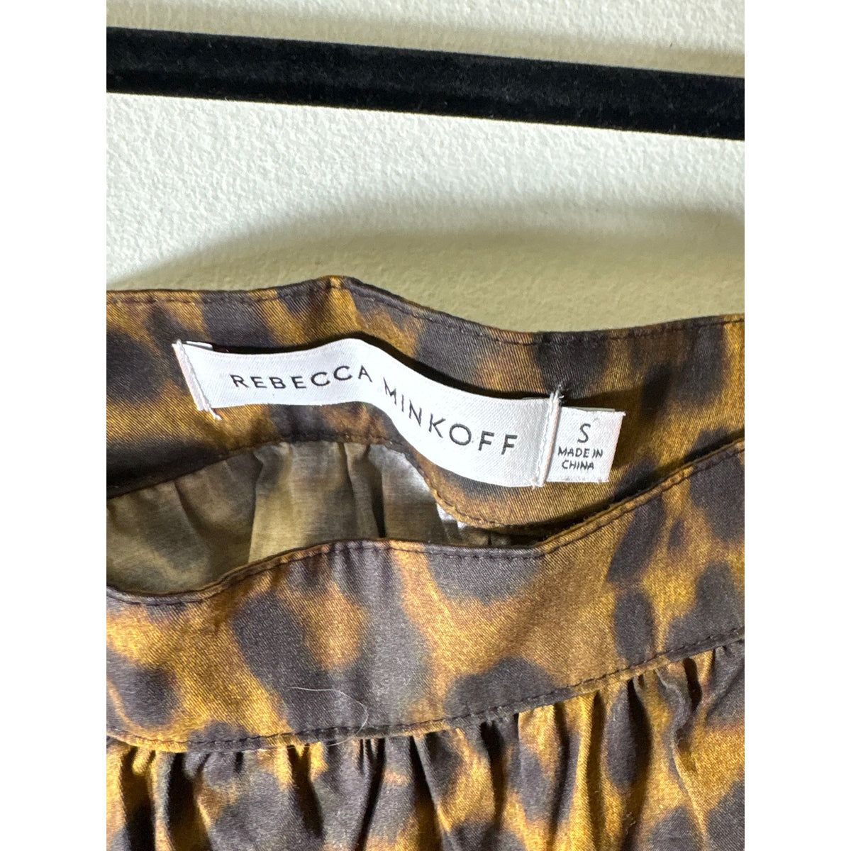 Rebecca Minkoff Brown and Black Cheetah Print Top Sz S