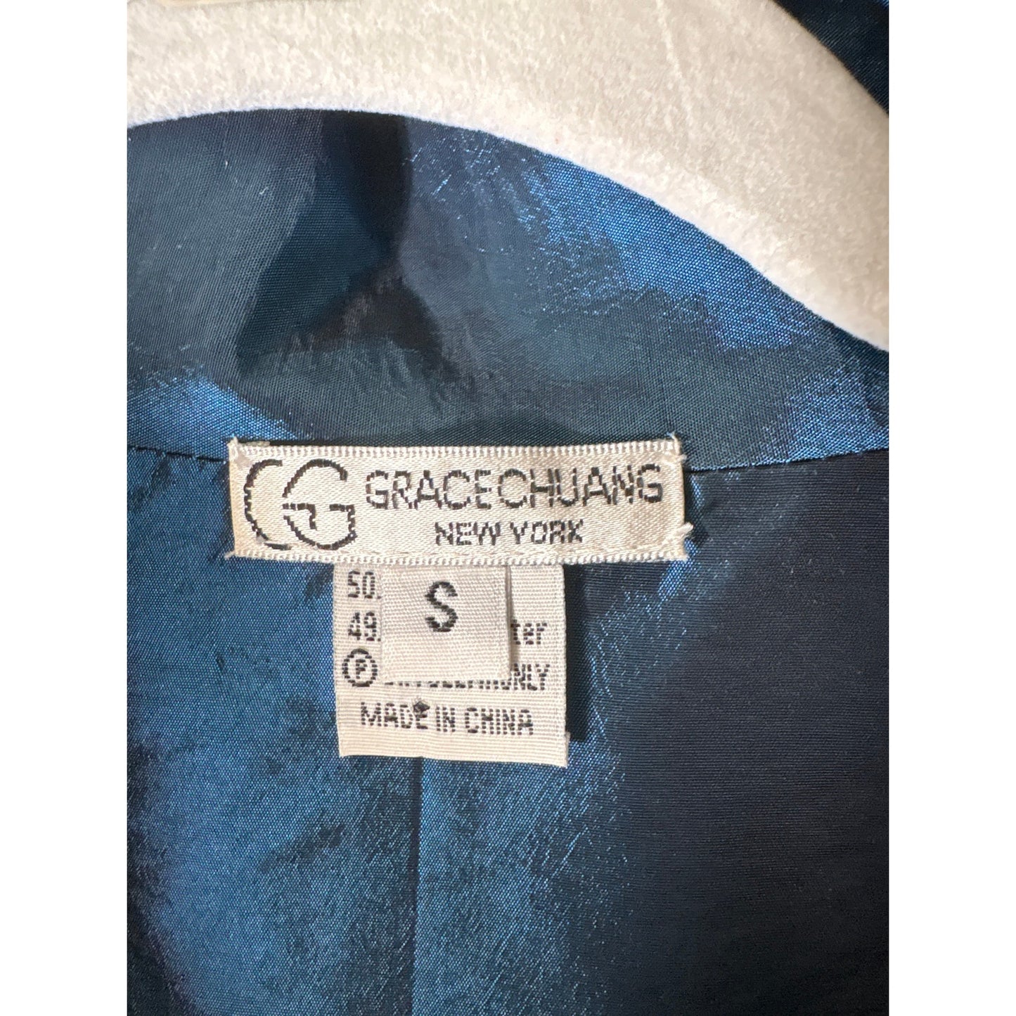 Vintage Grace Chuang Long Sleeve Open Front Jacket Sz S