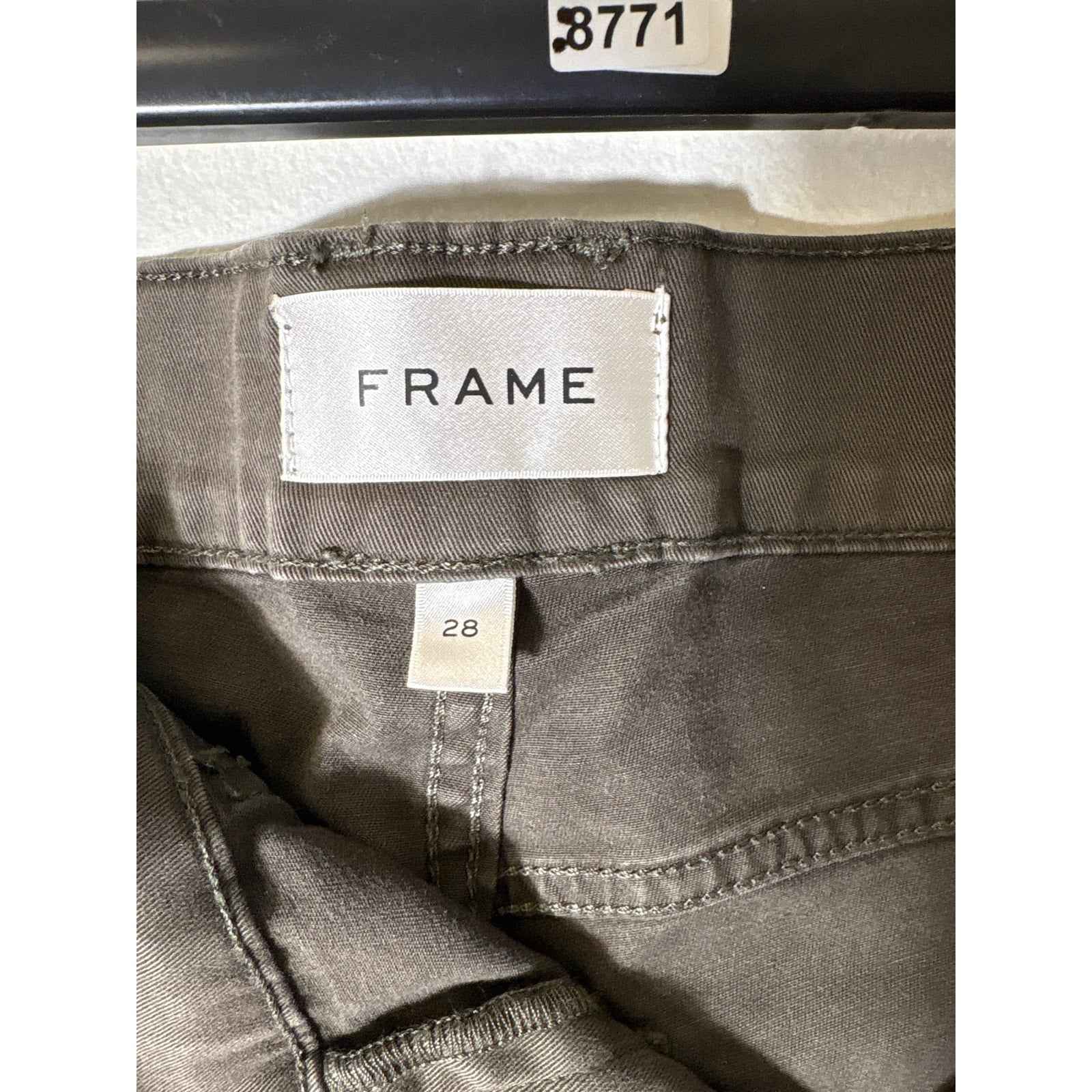 Frame Dark Gray "Rich Military" Wide Leg Cotton Jean Sz 28