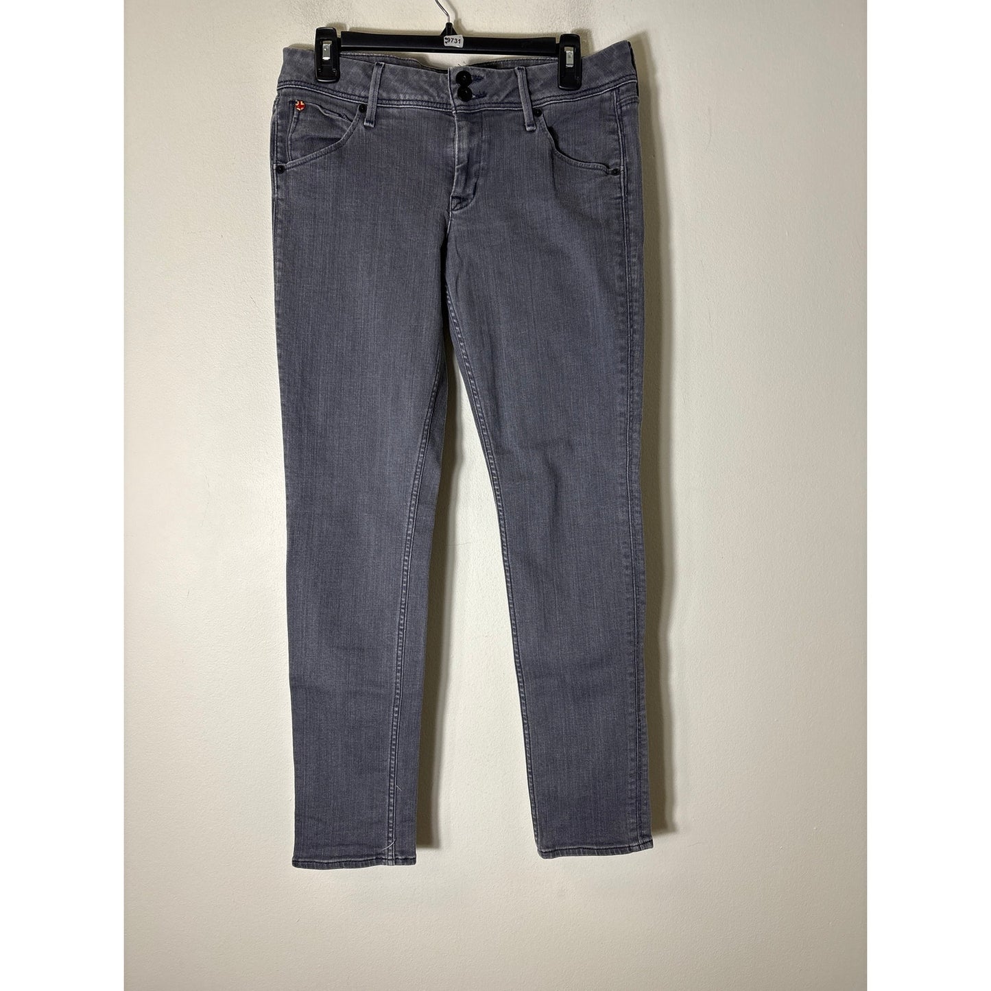 Hudson Black Denim Straight Leg Jeans Sz 30